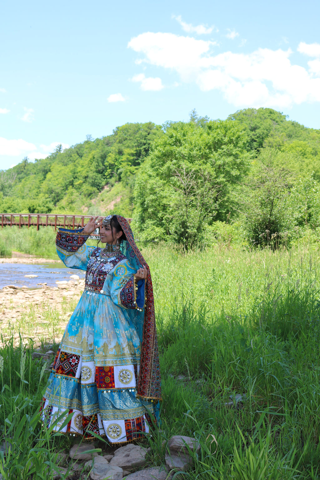 Afghan Kuchi Dress(blue)