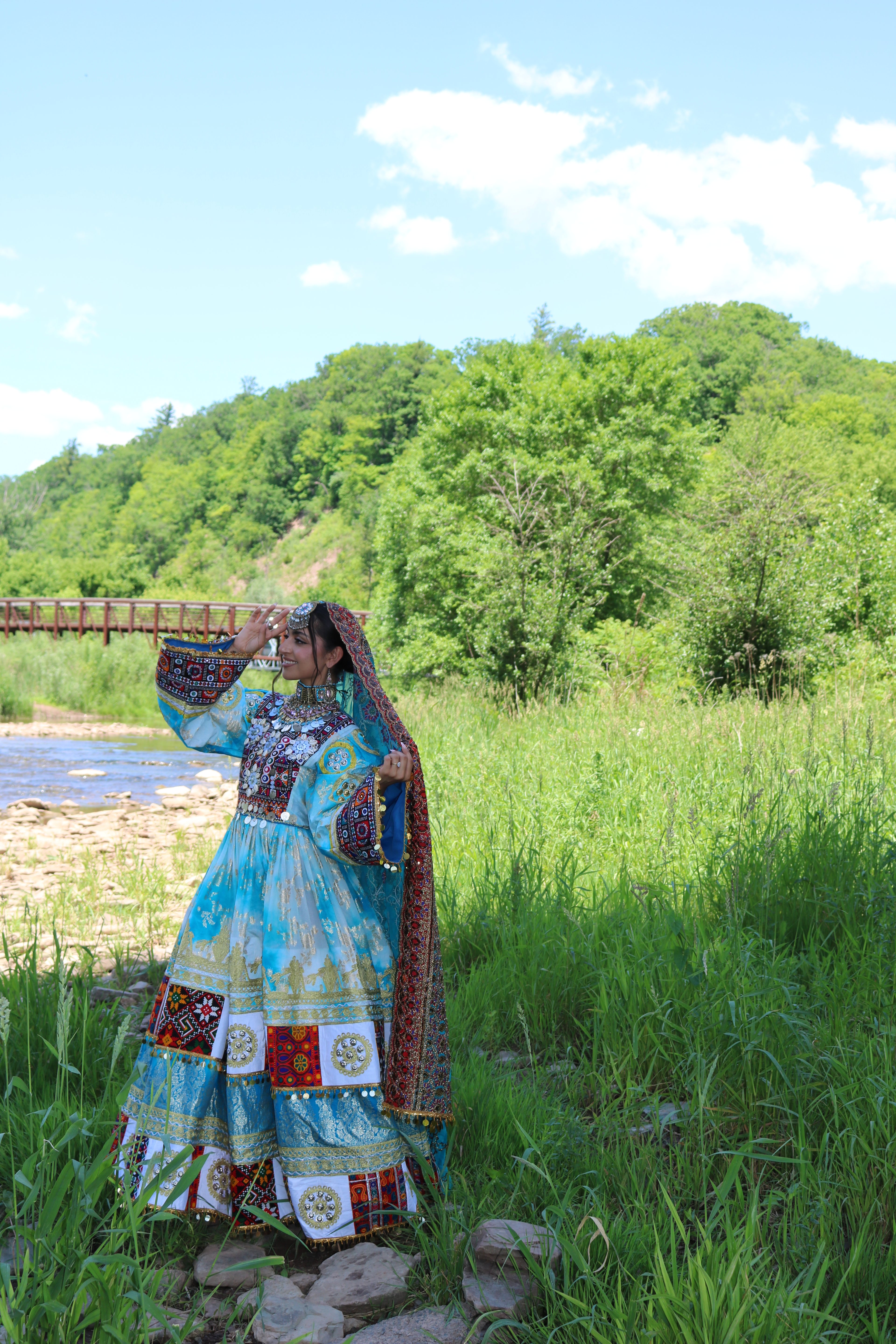 Afghan Kuchi Dress(blue)