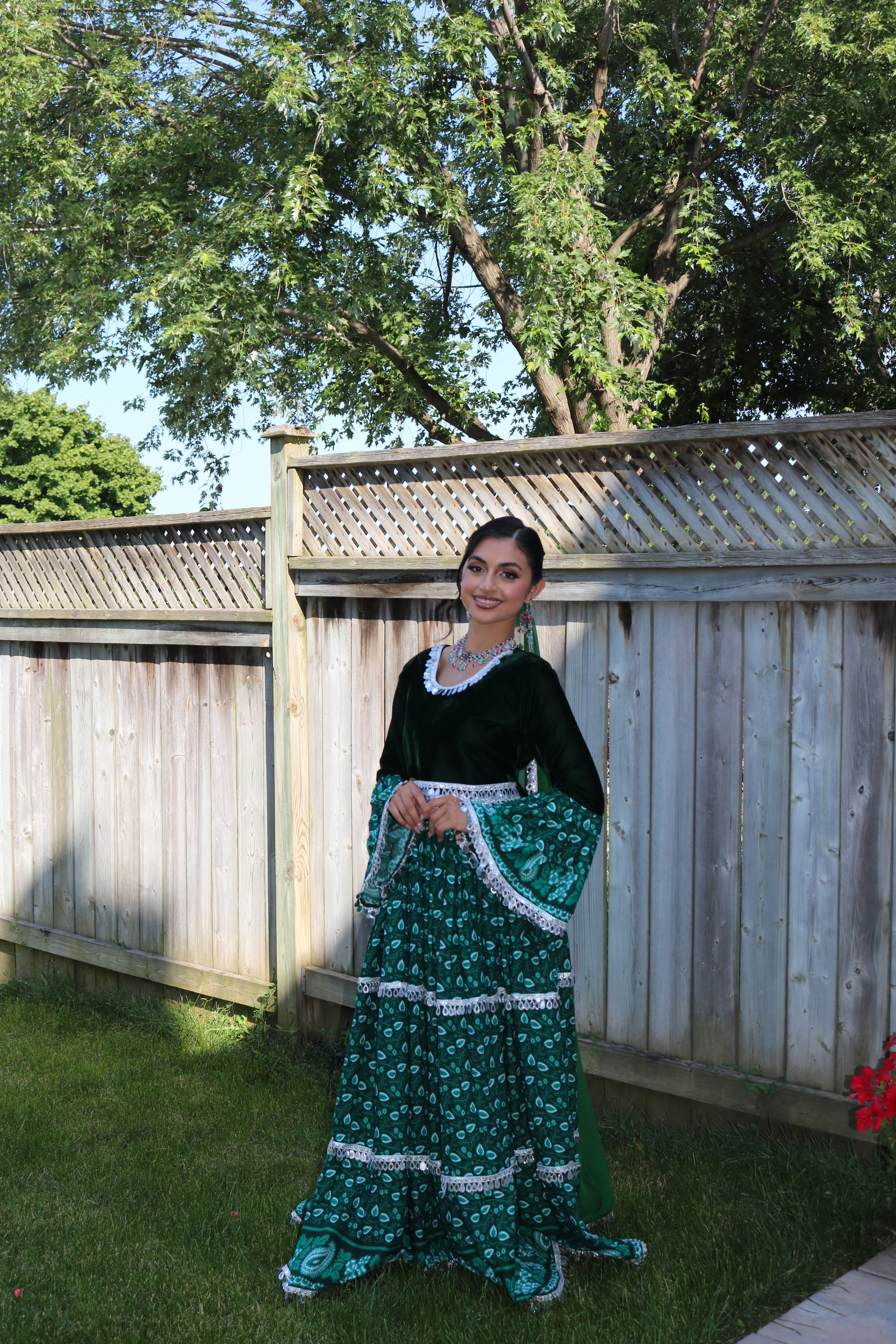 Sarah Afghan Kuchi Dress (green)