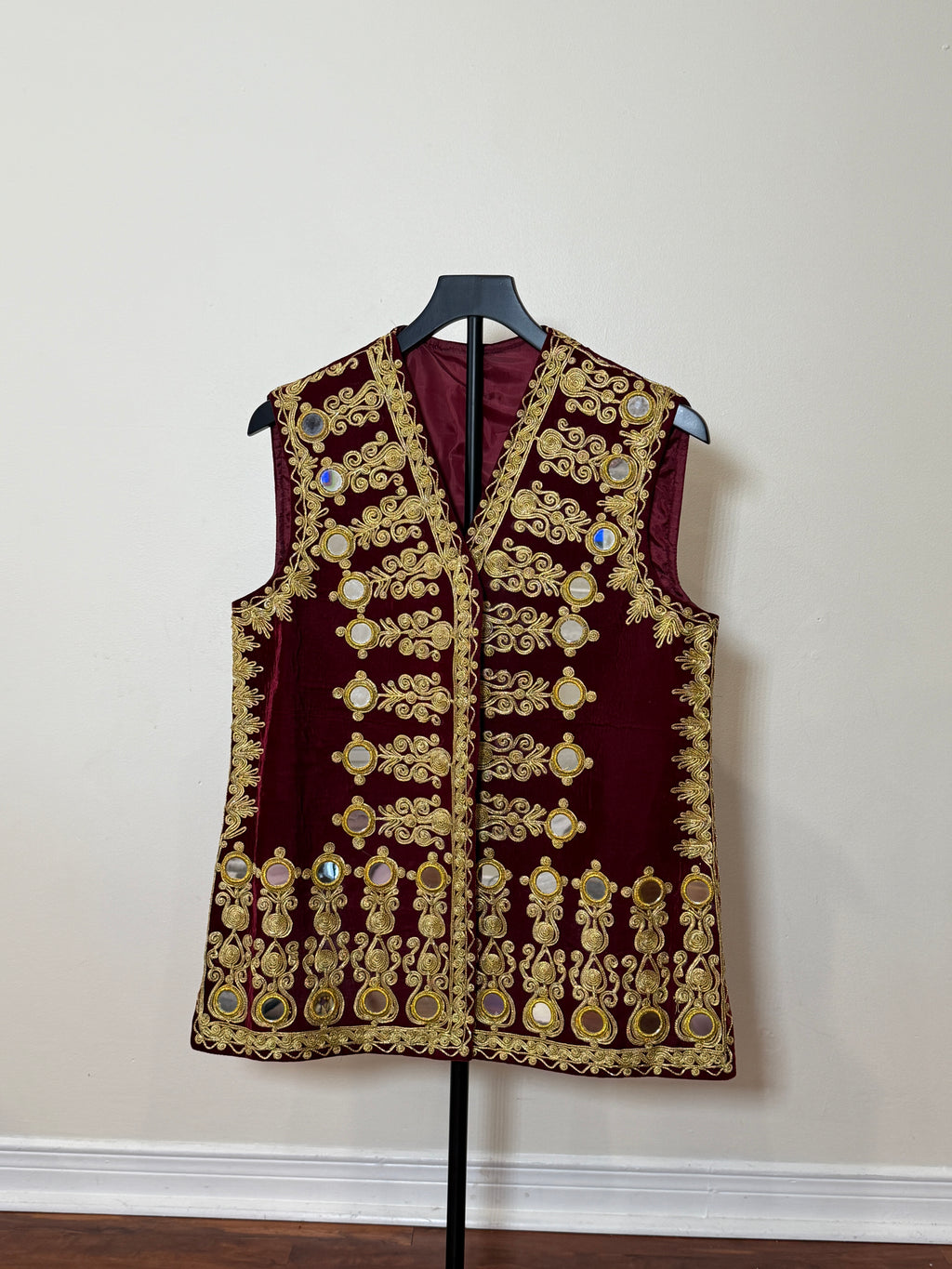 Afghan Kuchi Dress vest maroon