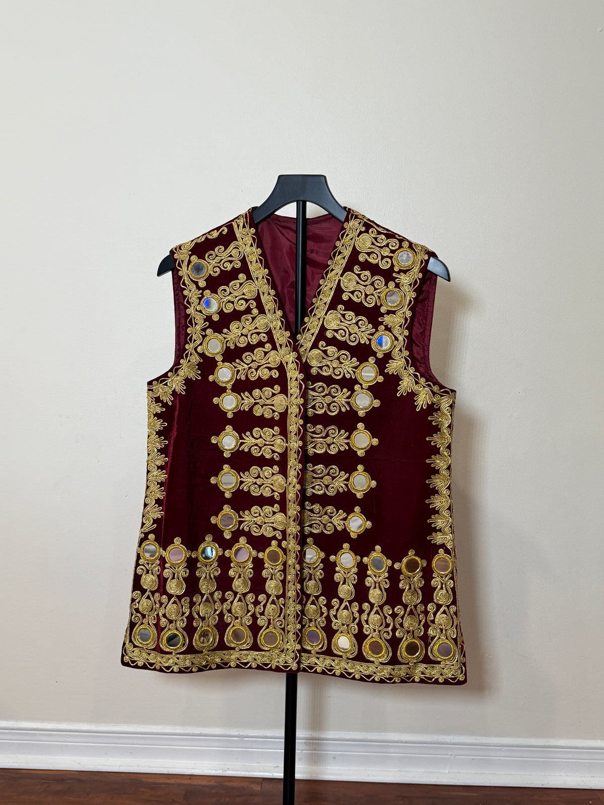Afghan Kuchi Dress vest maroon
