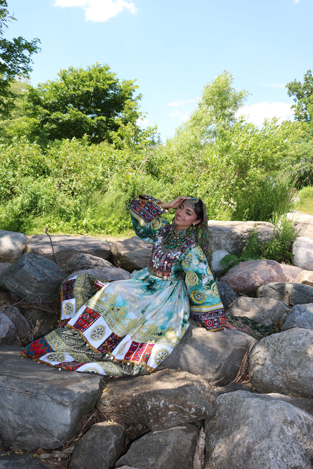 Afghan Kuchi Dress(green)