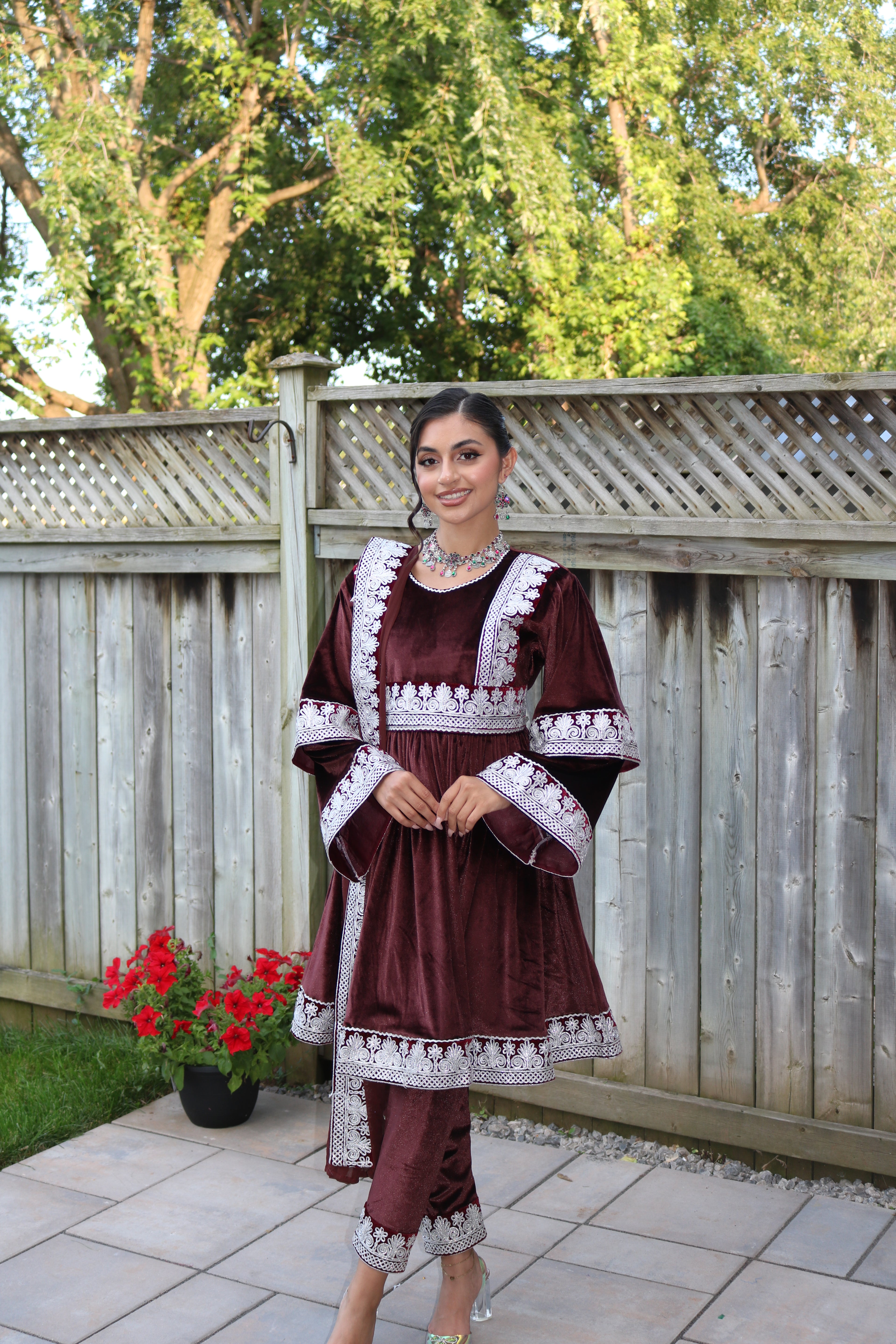 Shabana Afghan Kuchi Dress (brown)
