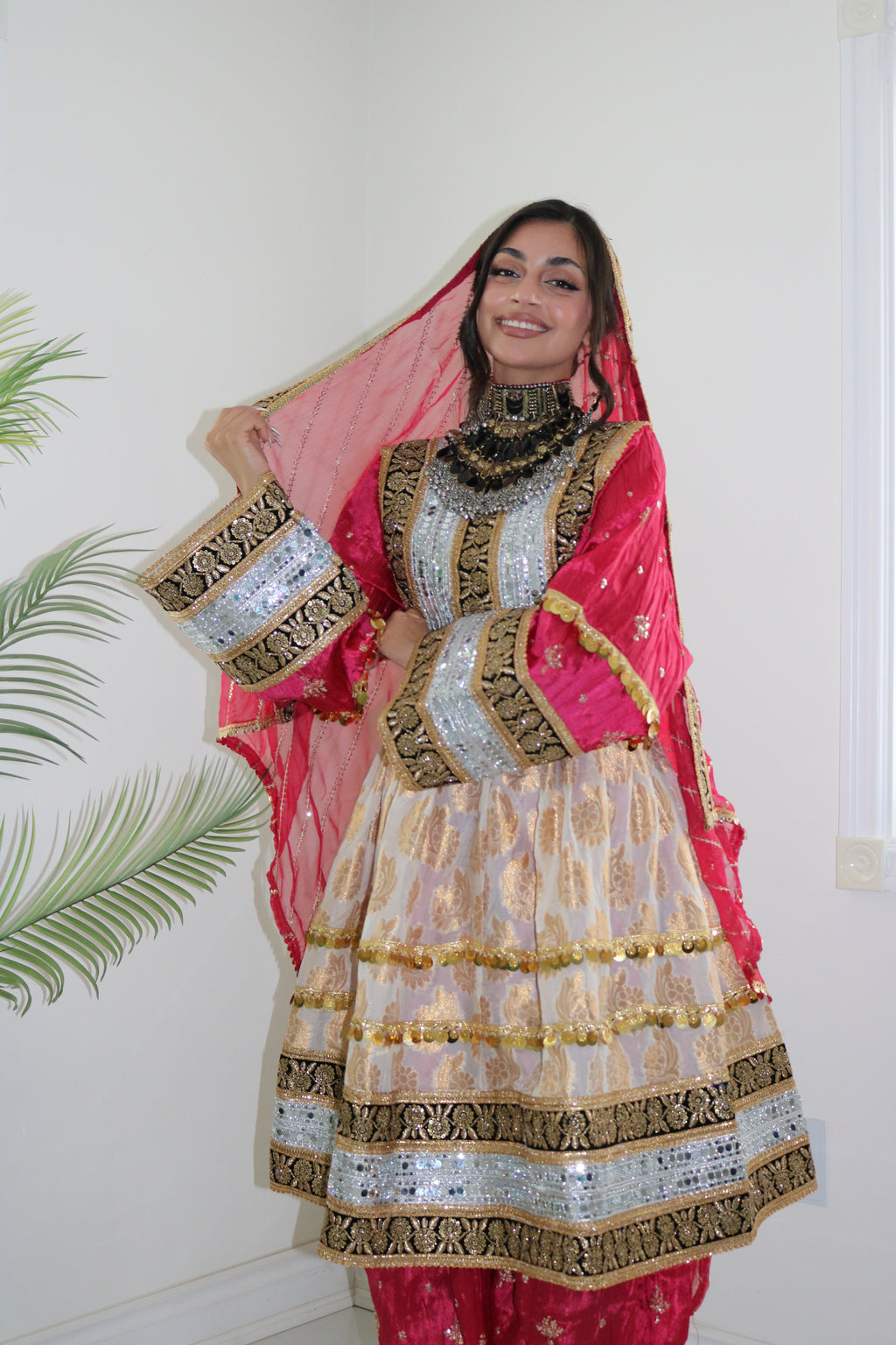 Afghan Kuchi Dress (pink)