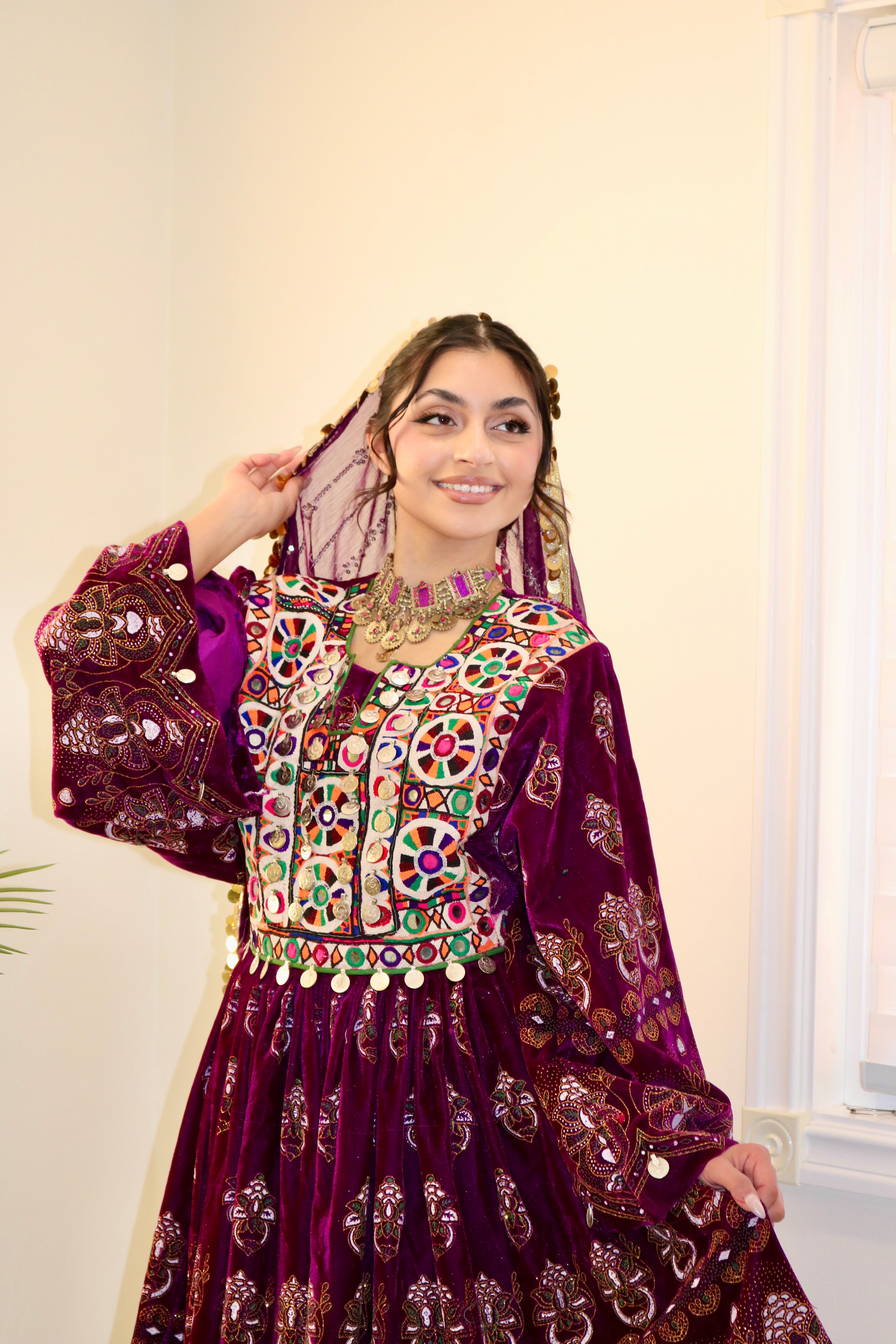 Wahida Afghan Kuchi Dress (pink)