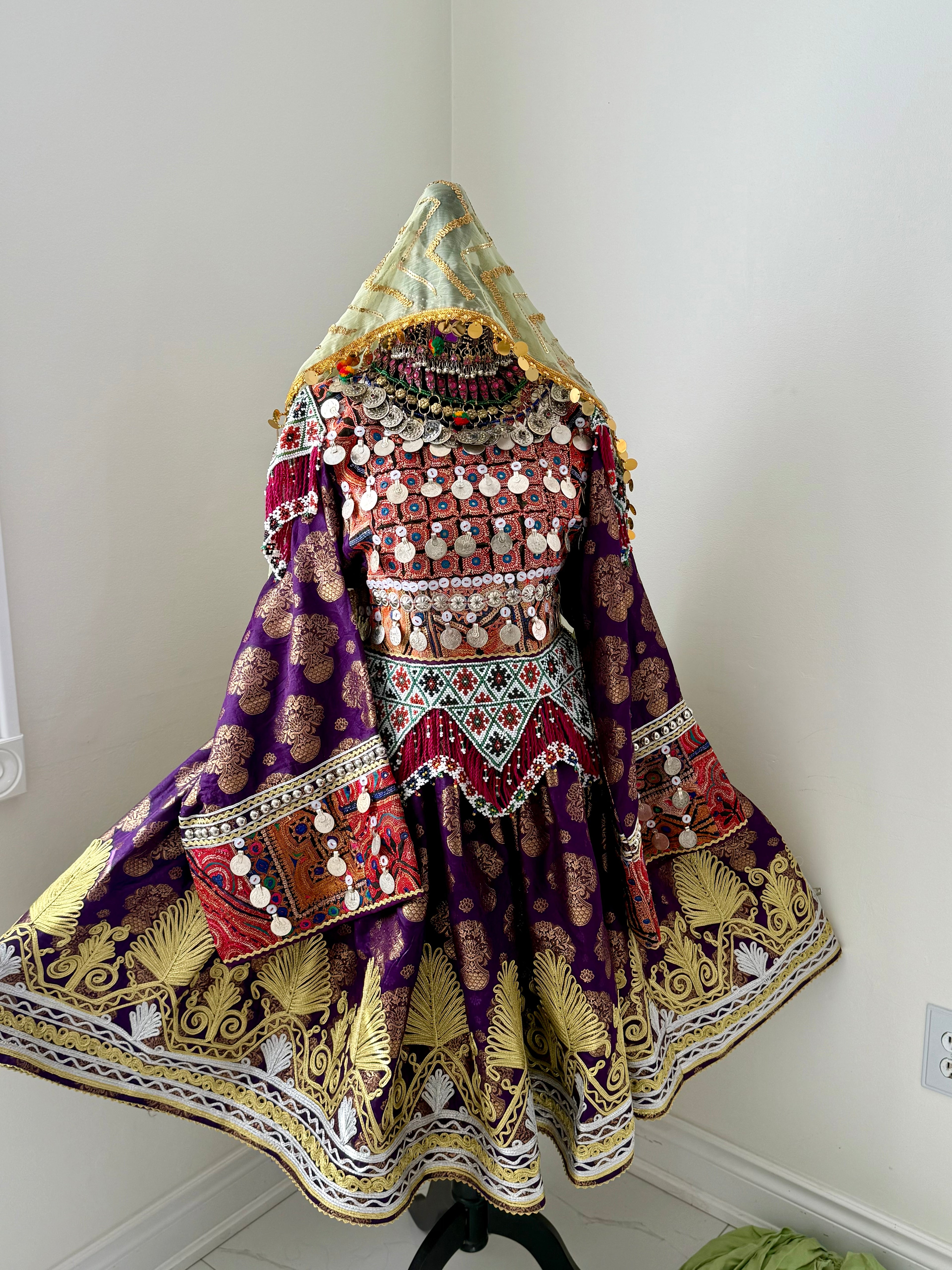 Farzana Afghan Kuchi Dress (purple)