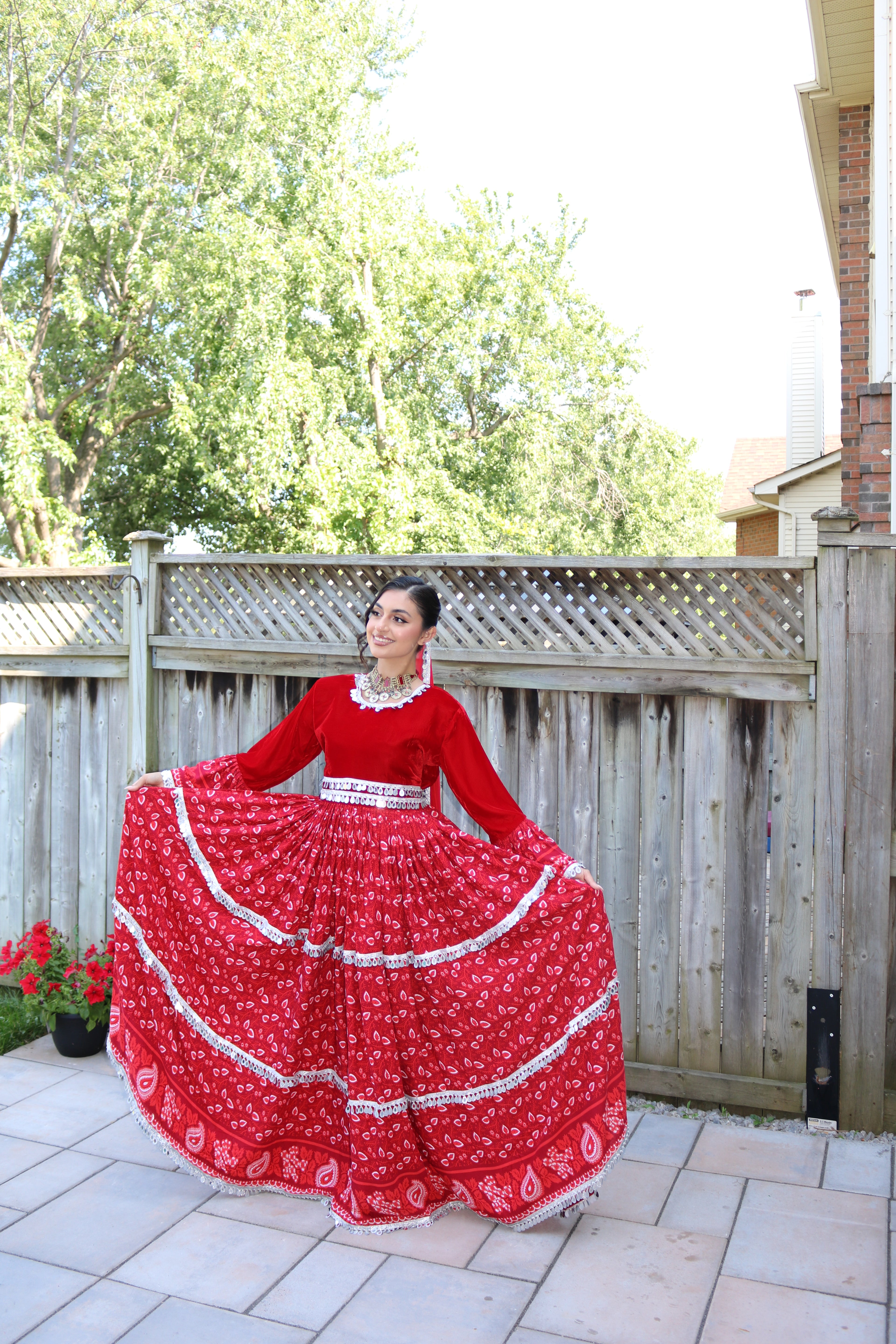 Sarah Afghan Kuchi Dress (red)