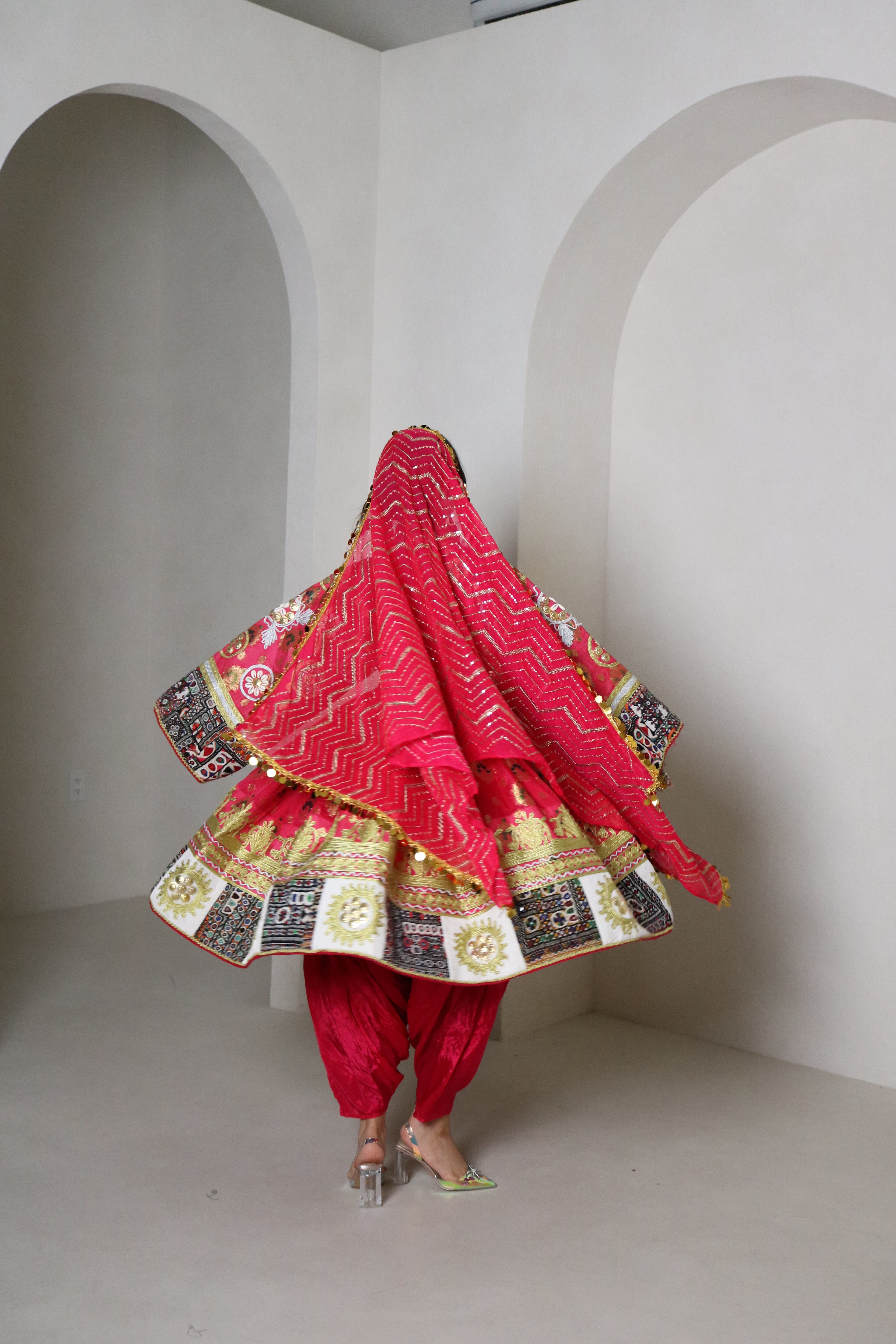 Fazila Afghan Kuchi Dress (pink)