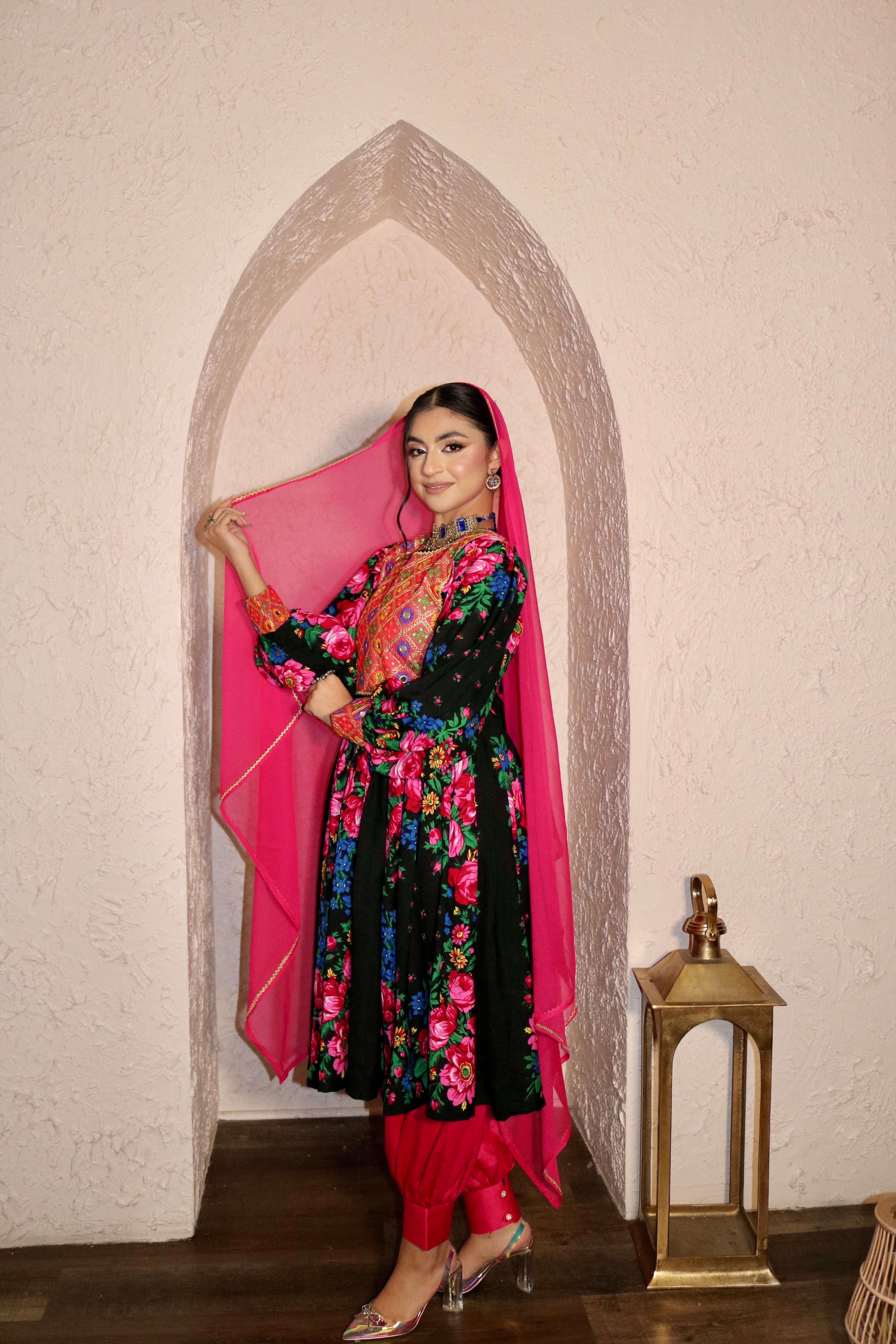 Morsal Afghan Kuchi Dress ( black)