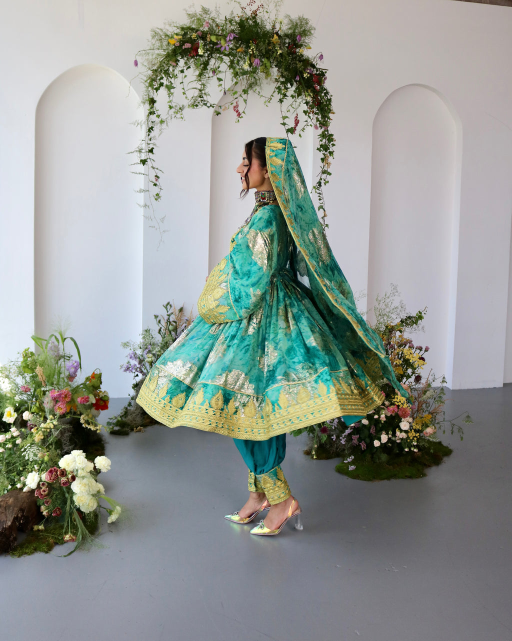 Farah Afghan Kuchi Dress (blue)