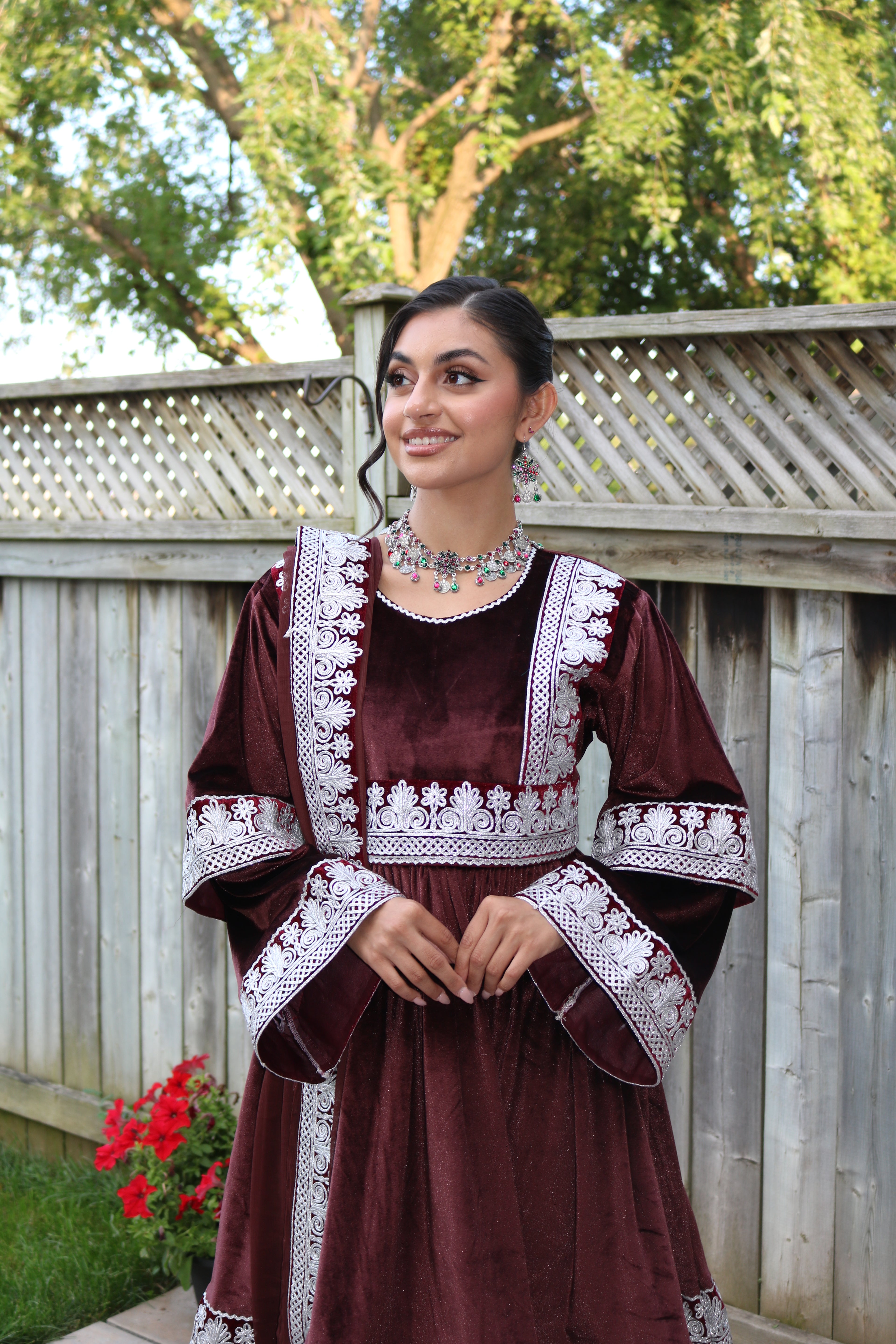 Shabana Afghan Kuchi Dress (brown)
