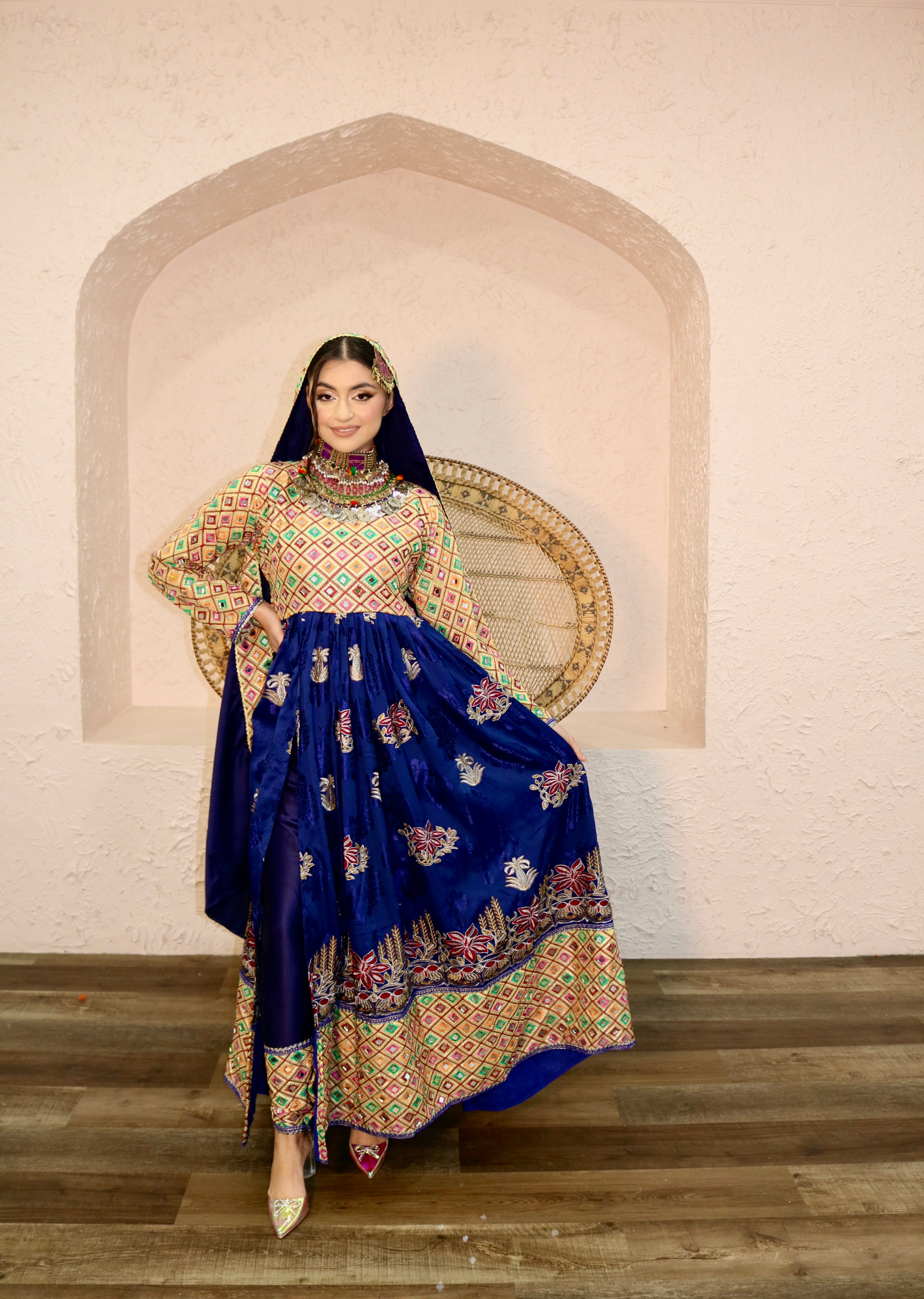 Moska Afghan Kuchi Dress (blue)