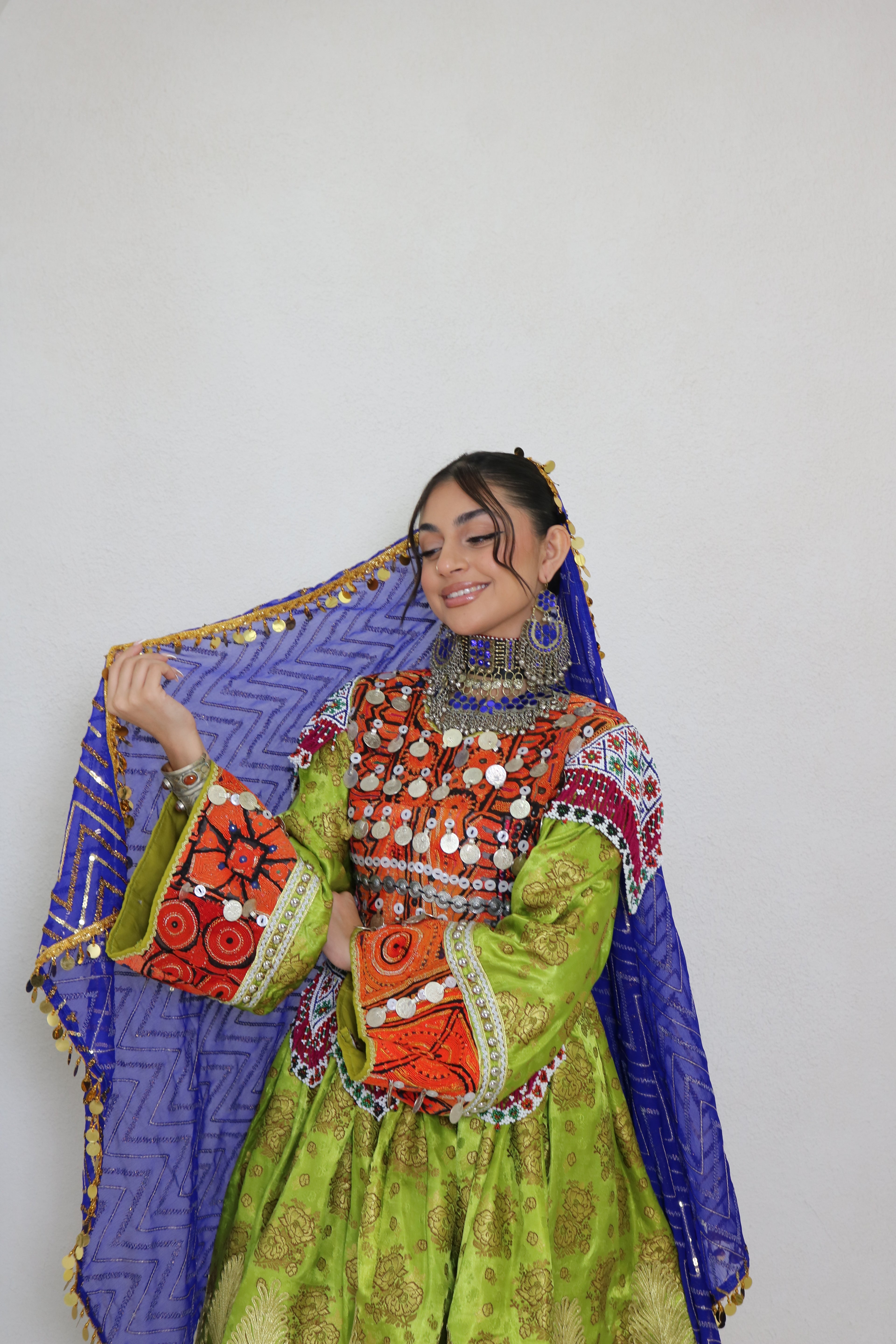 Farzana Afghan Kuchi Dress (mint green)