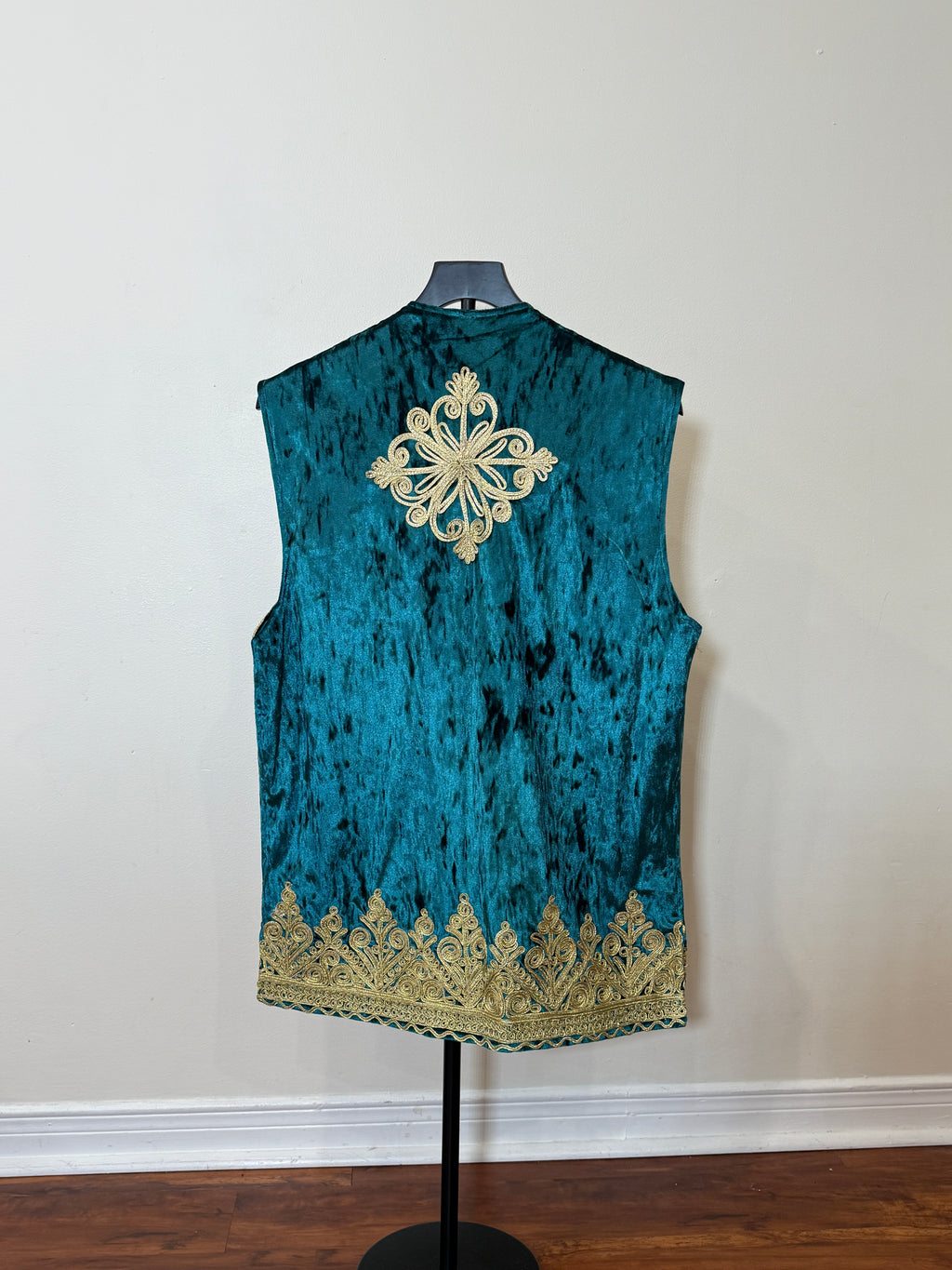 Afghan Kuchi Dress vest sea green