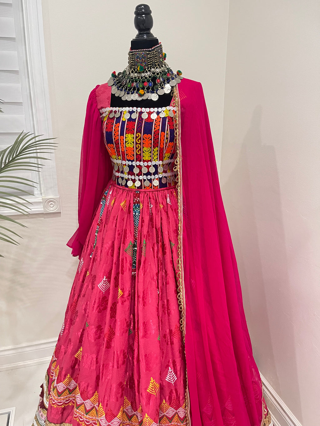 Nelofar Afghan Kuchi Dress - Pink