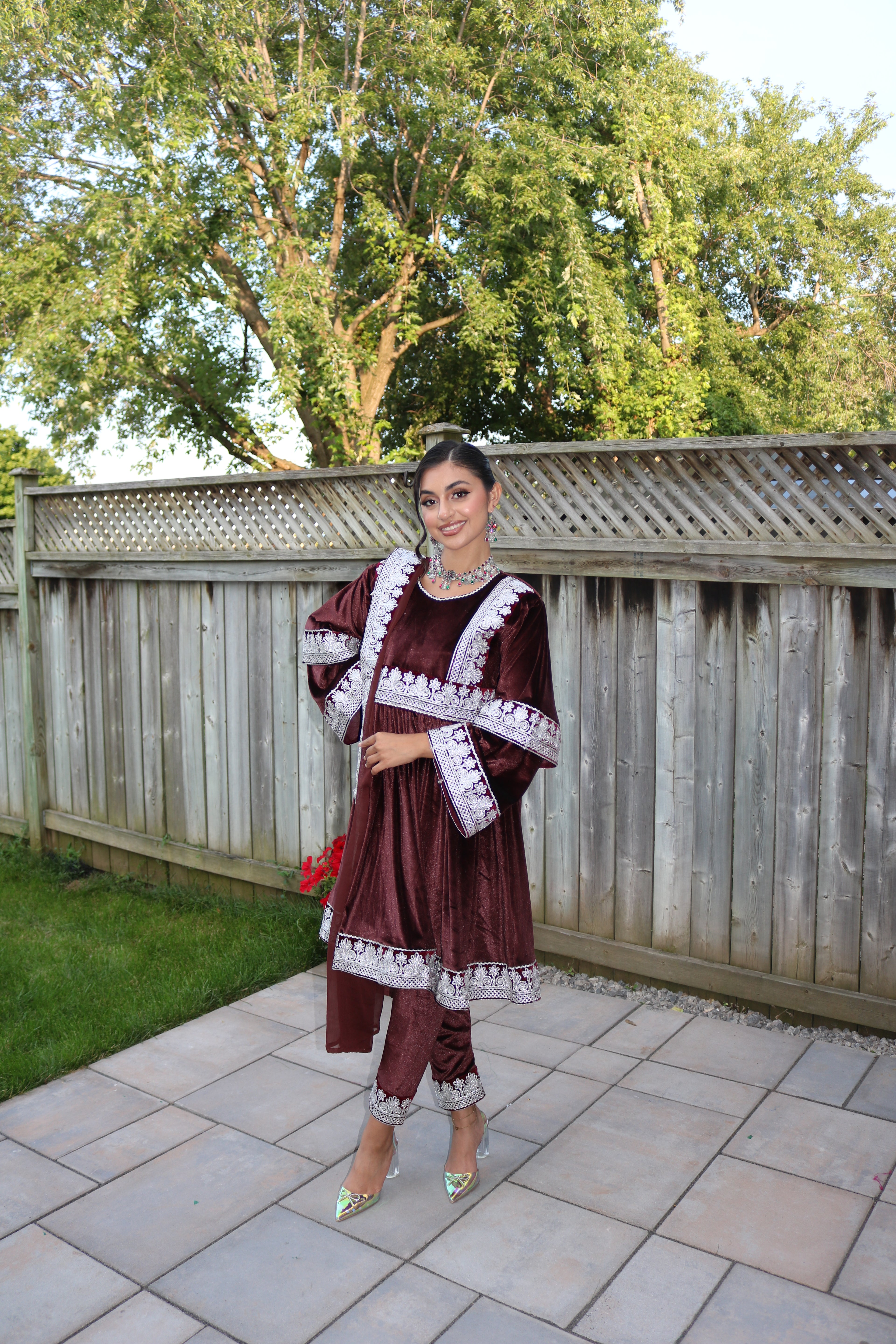 Shabana Afghan Kuchi Dress (brown)