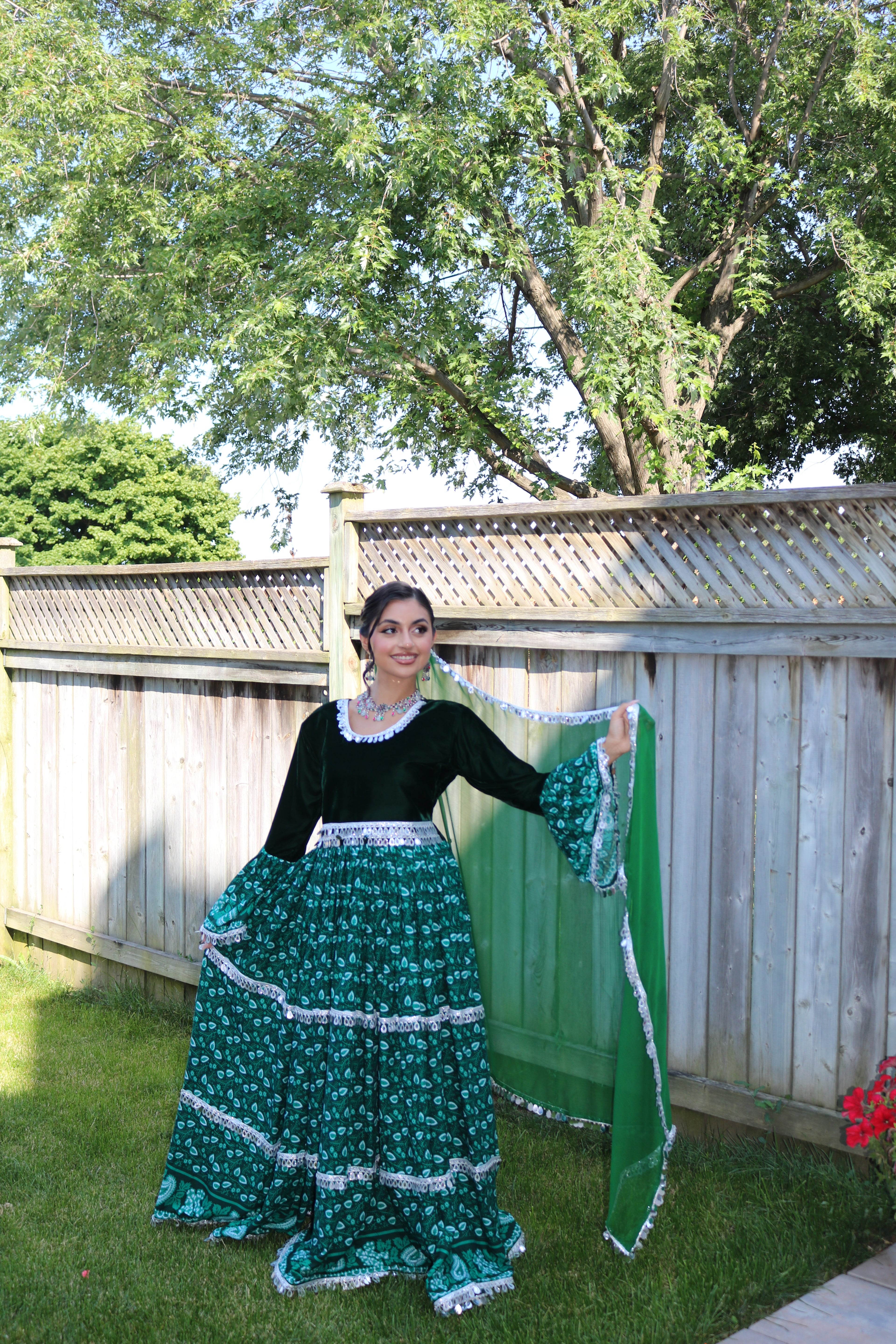 Sarah Afghan Kuchi Dress (green)