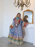 Mursal Afghan Kuchi Dress (blue/gray)