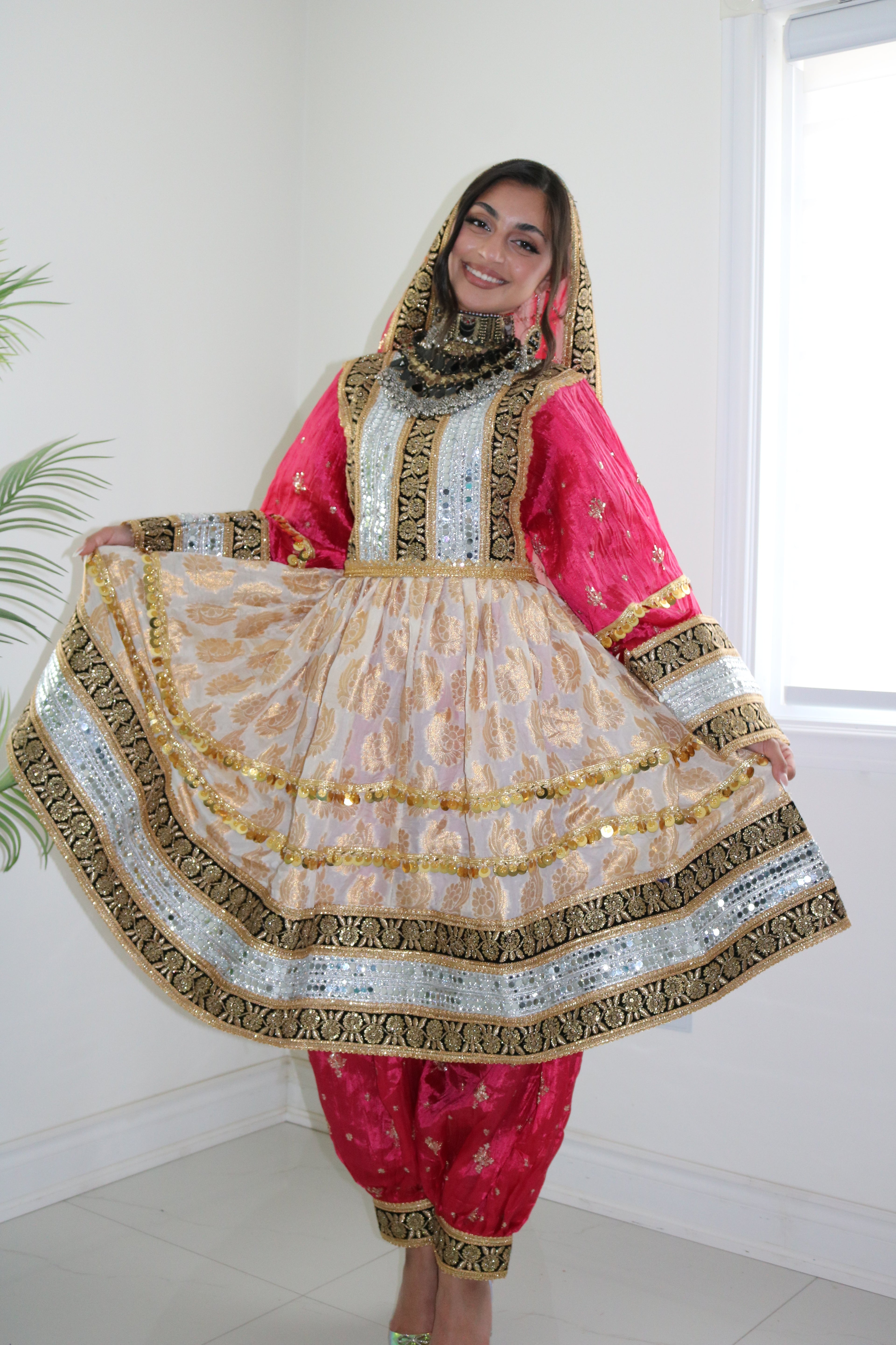 Afghan Kuchi Dress (pink)