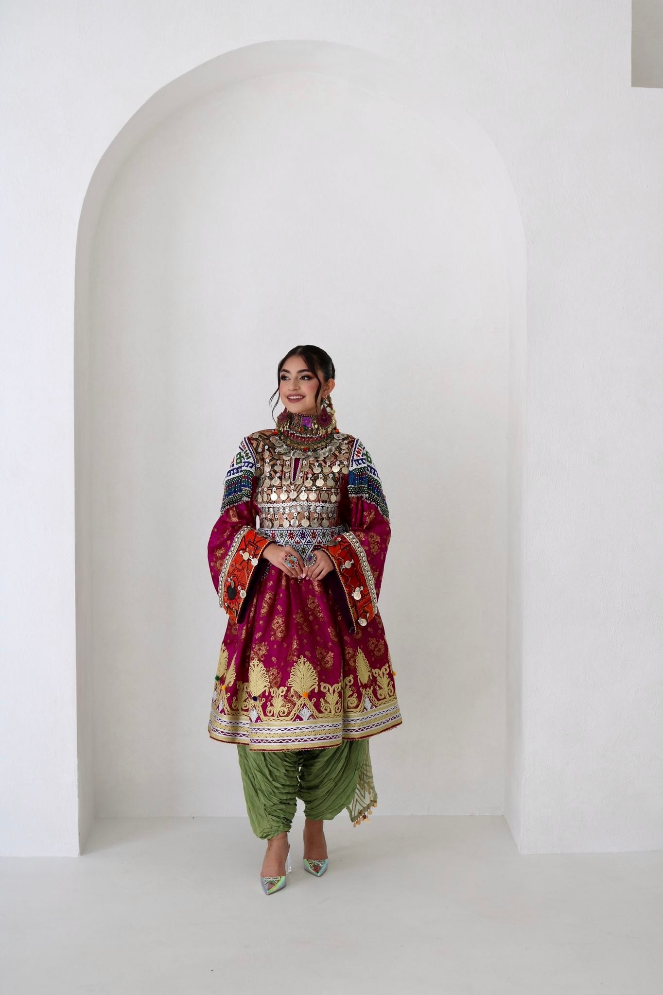 Farzana Afghan Kuchi Dress (purple)