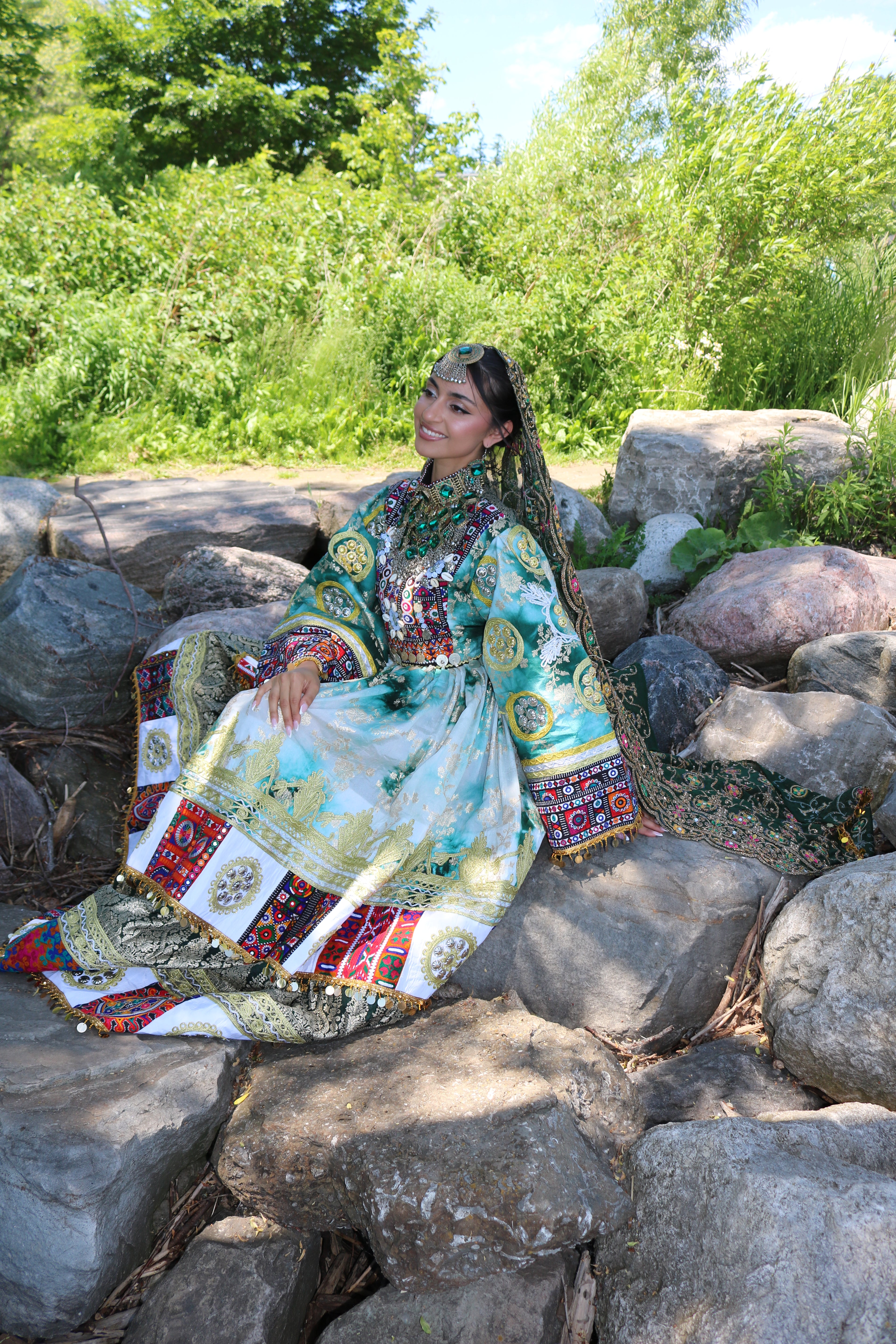 Afghan Kuchi Dress(green)