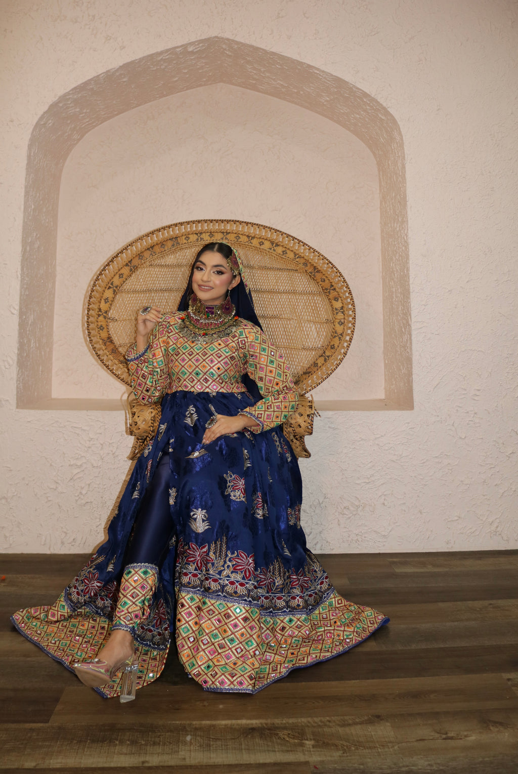 Moska Afghan Kuchi Dress (blue)