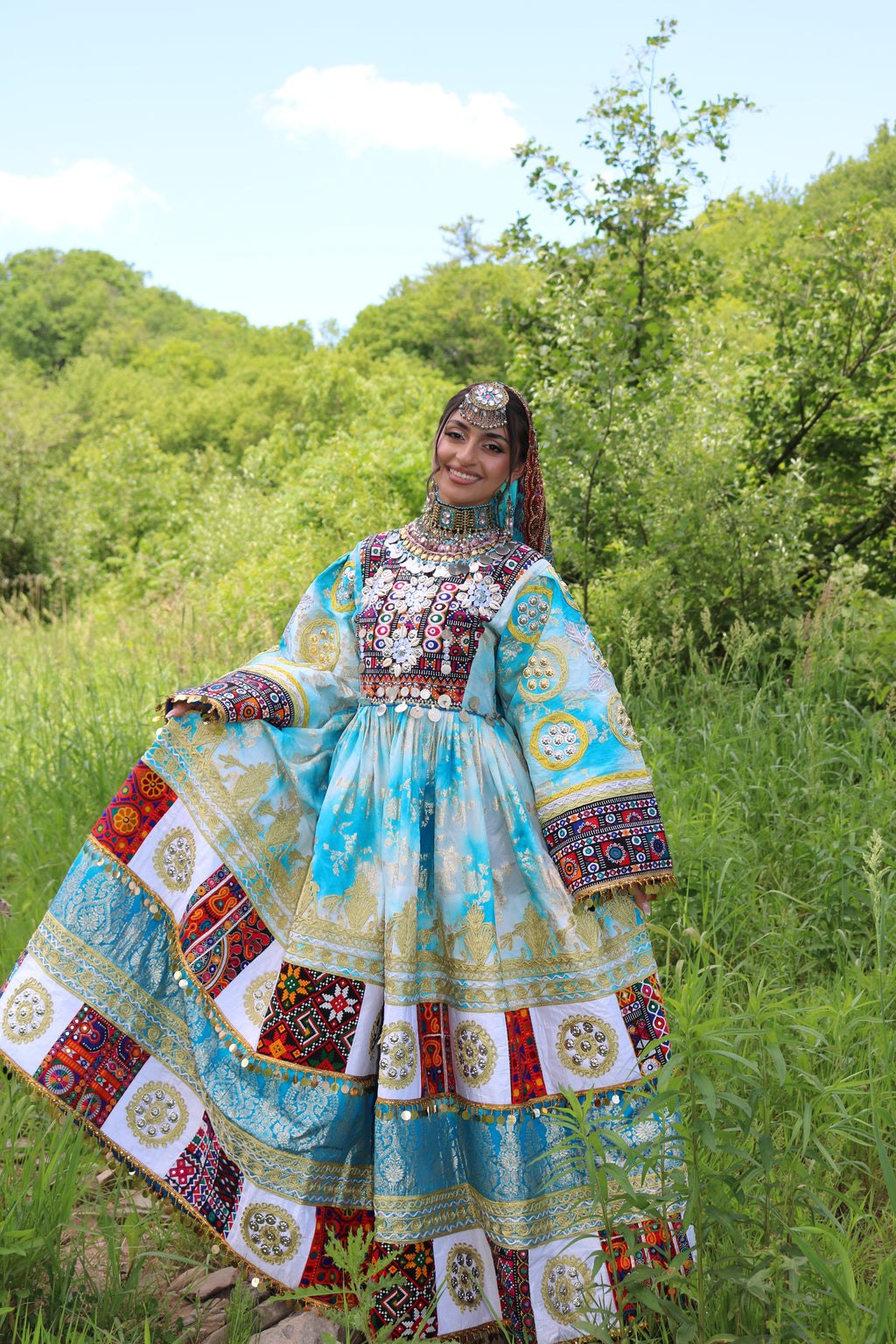 Afghan Kuchi Dress(blue)