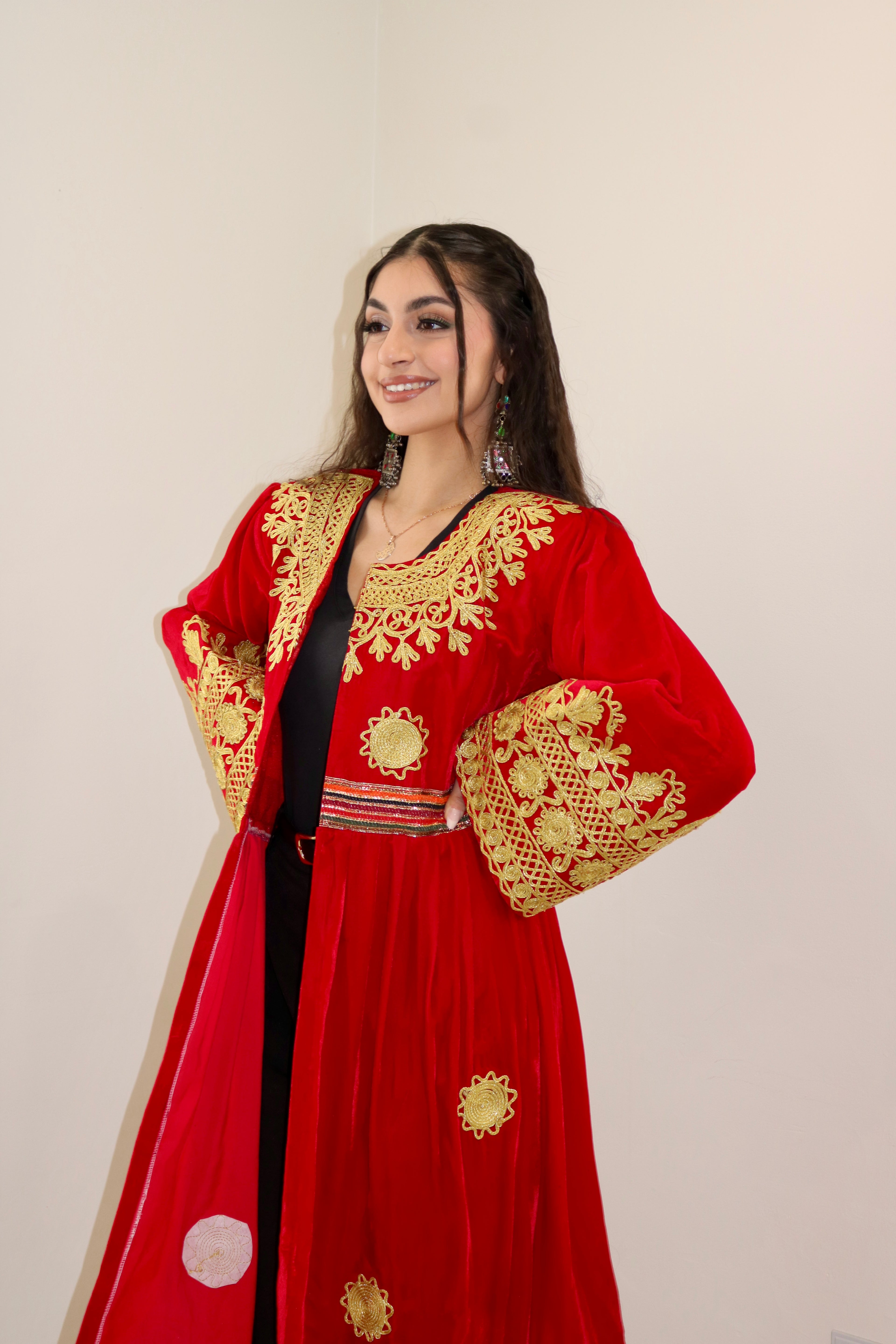 Afghan Chapan Red
