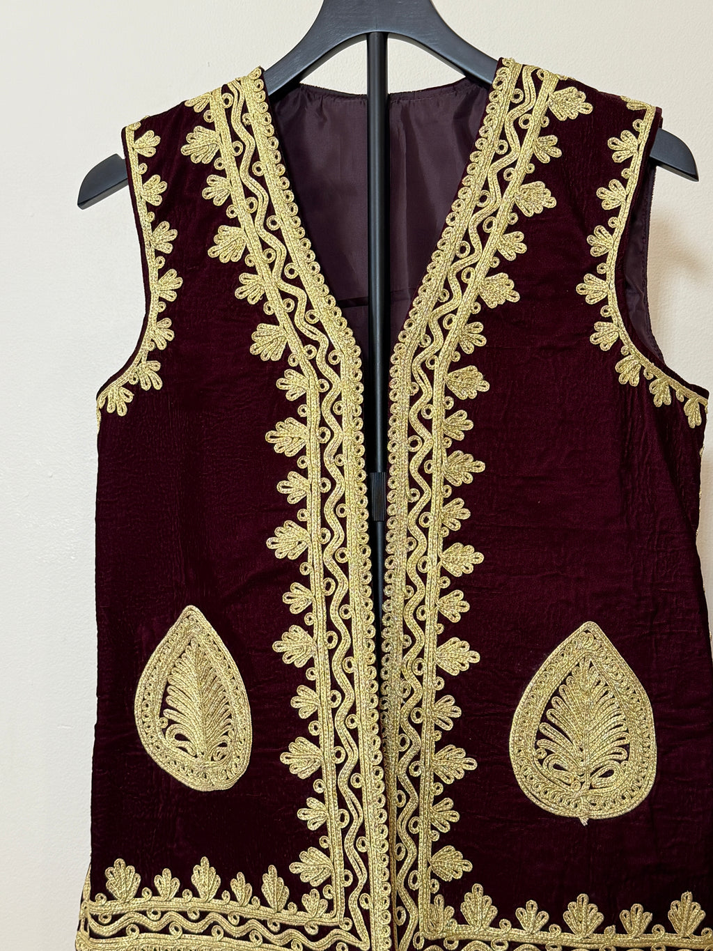 Afghan Kuchi Dress vest maroon