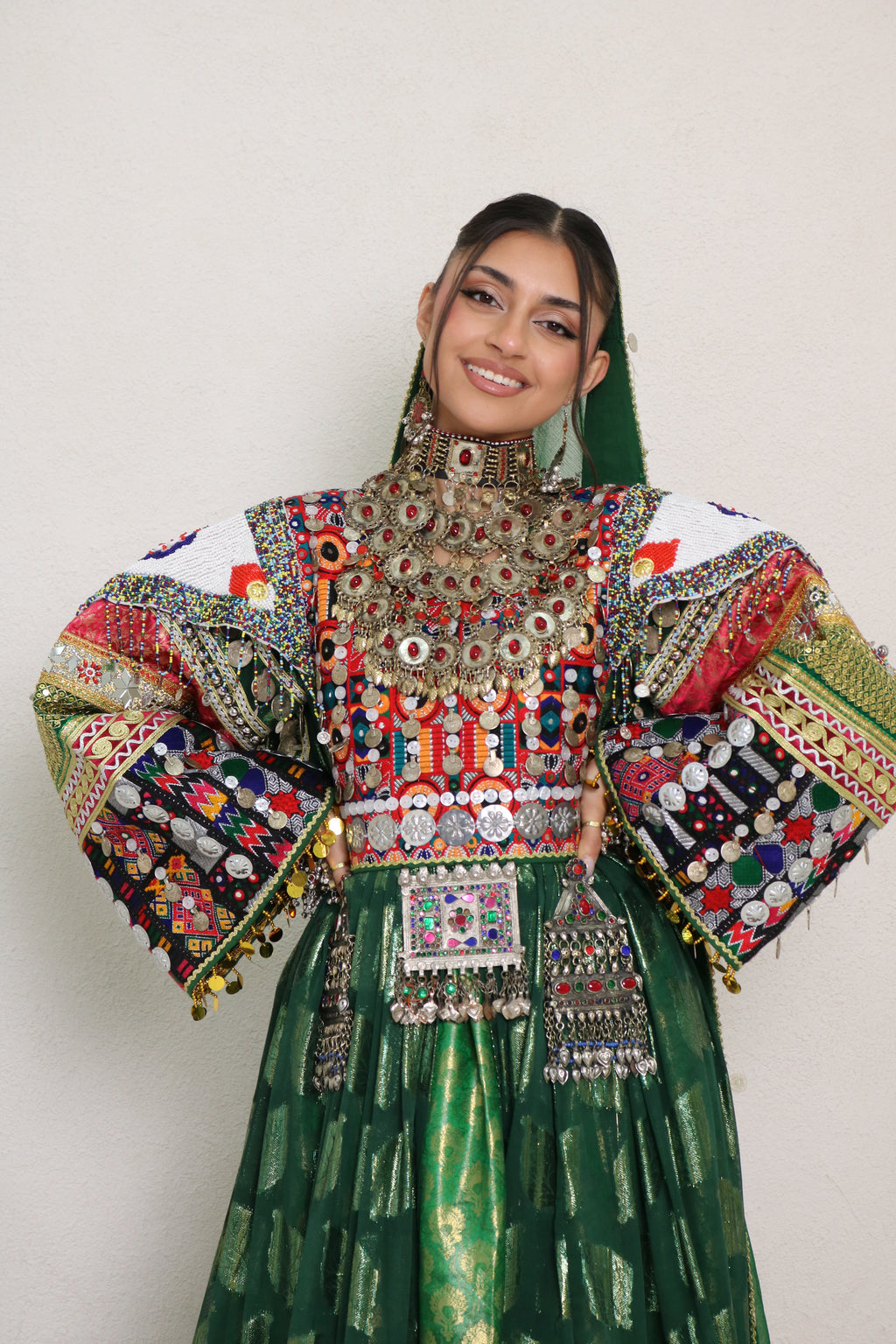 Maria Green Afghan Kuchi Dress