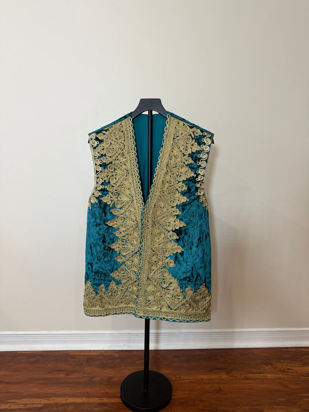 Afghan Kuchi Dress vest sea green