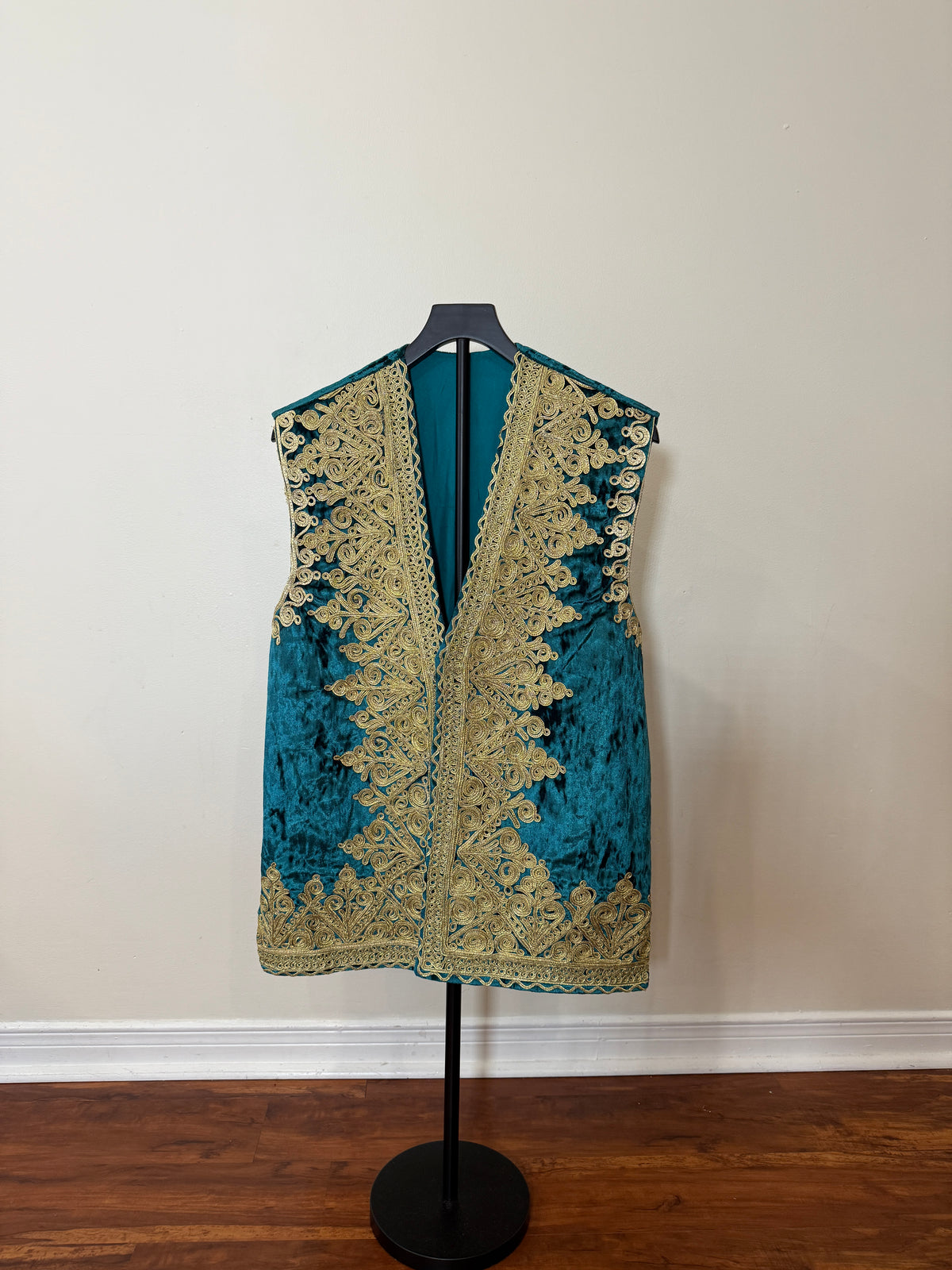 Afghan Kuchi Dress vest sea green