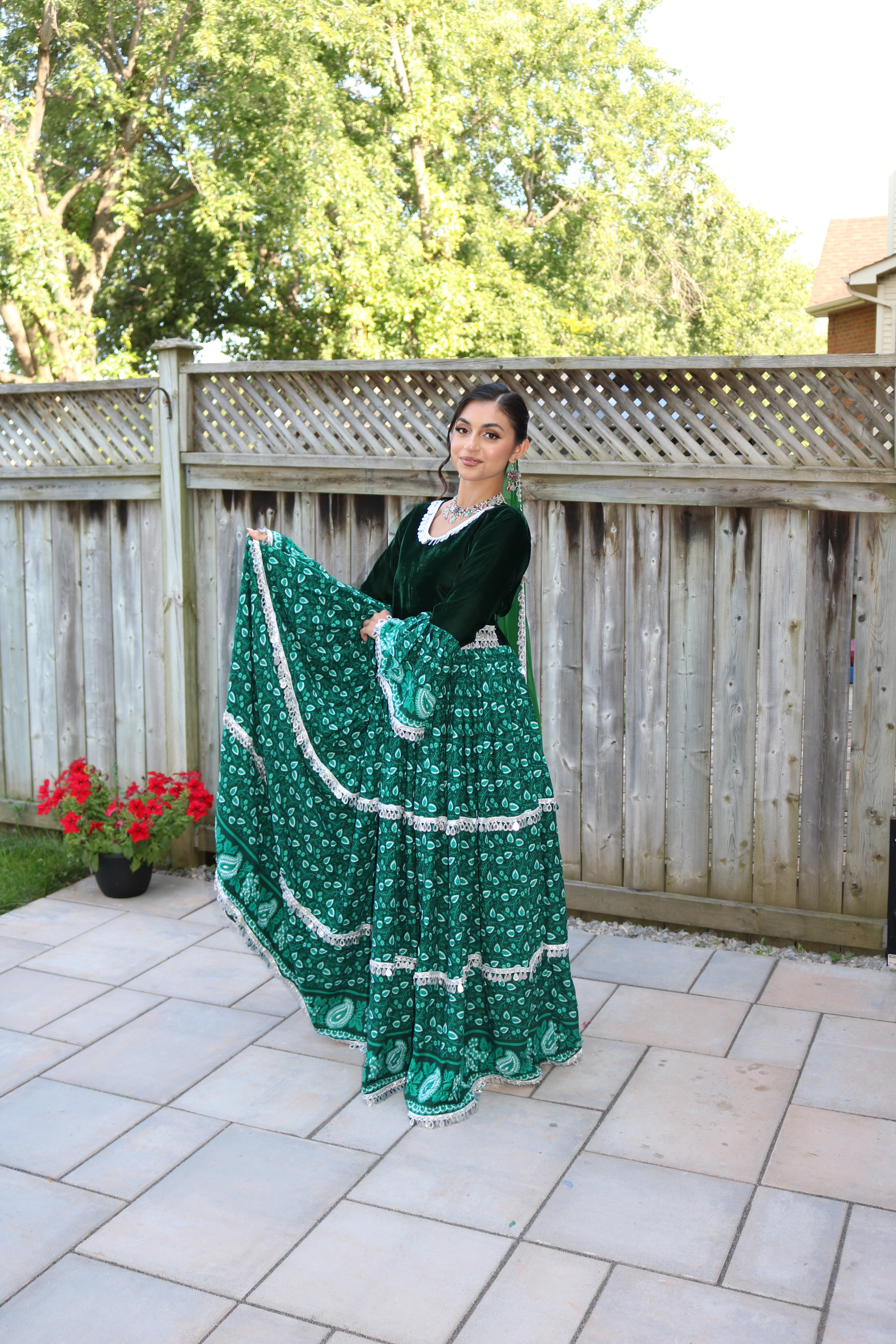 Sarah Afghan Kuchi Dress (green)