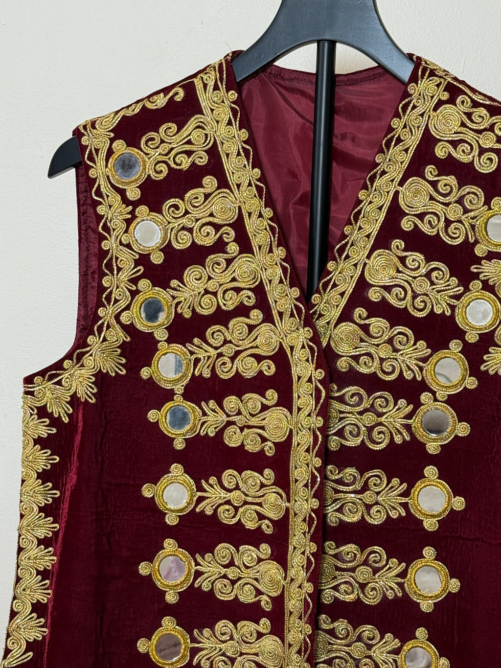 Afghan Kuchi Dress vest maroon