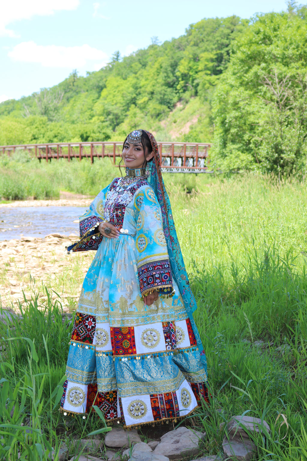 Afghan Kuchi Dress(blue)