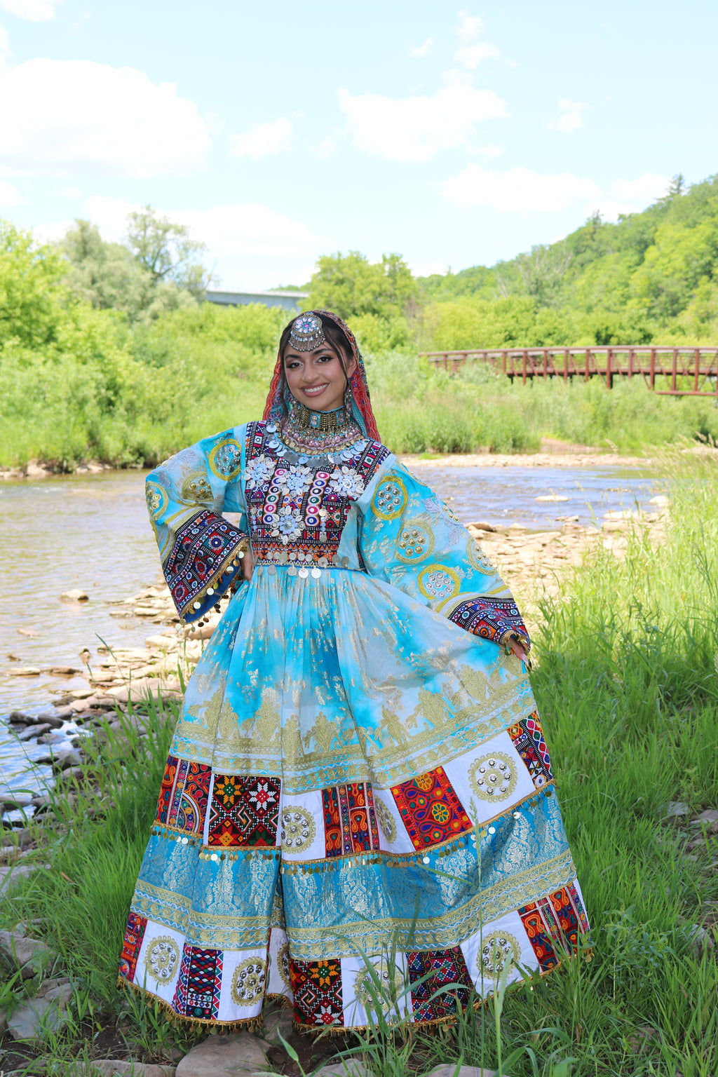 Afghan Kuchi Dress(blue)