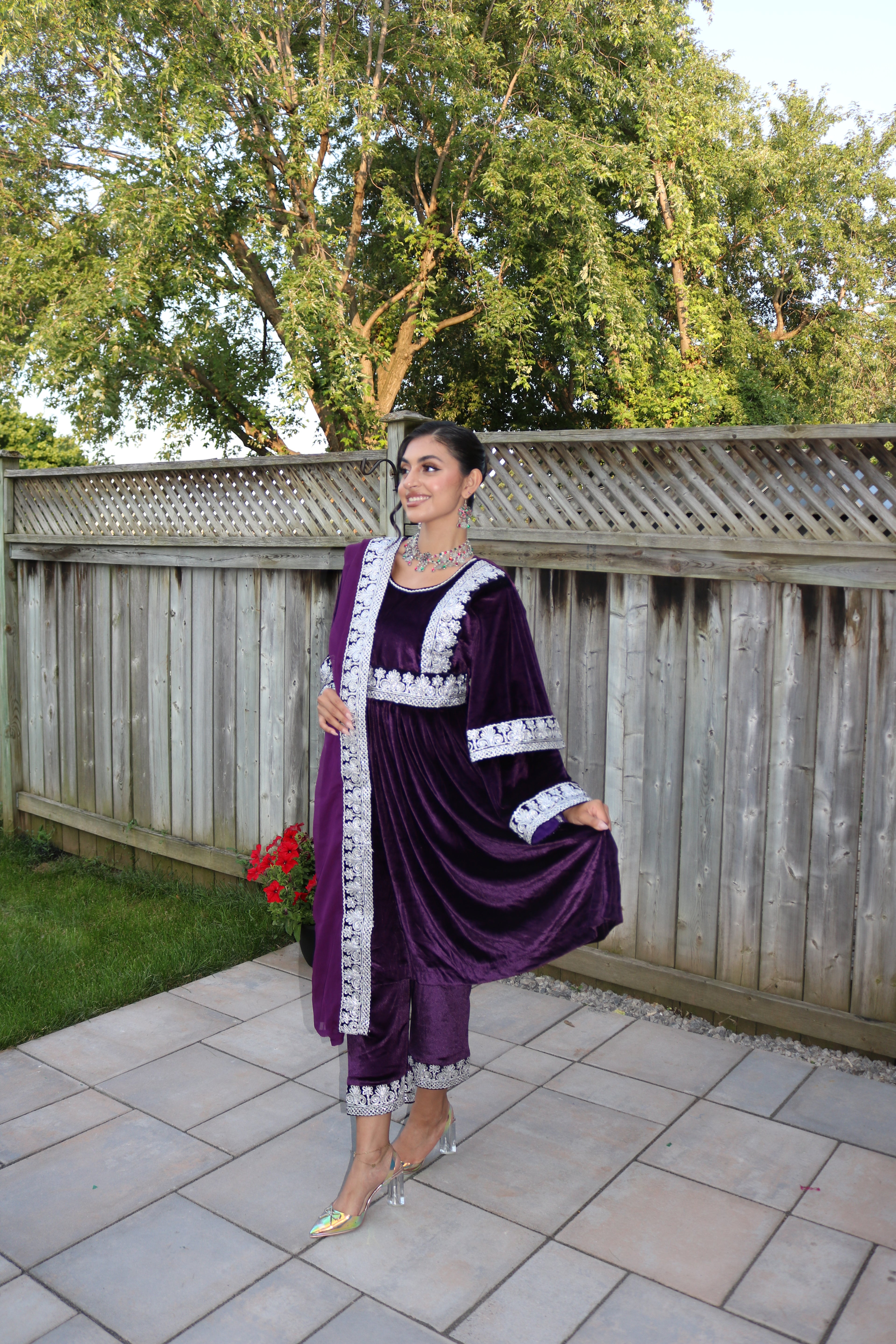 Shabana Afghan Kuchi Dress (purple)