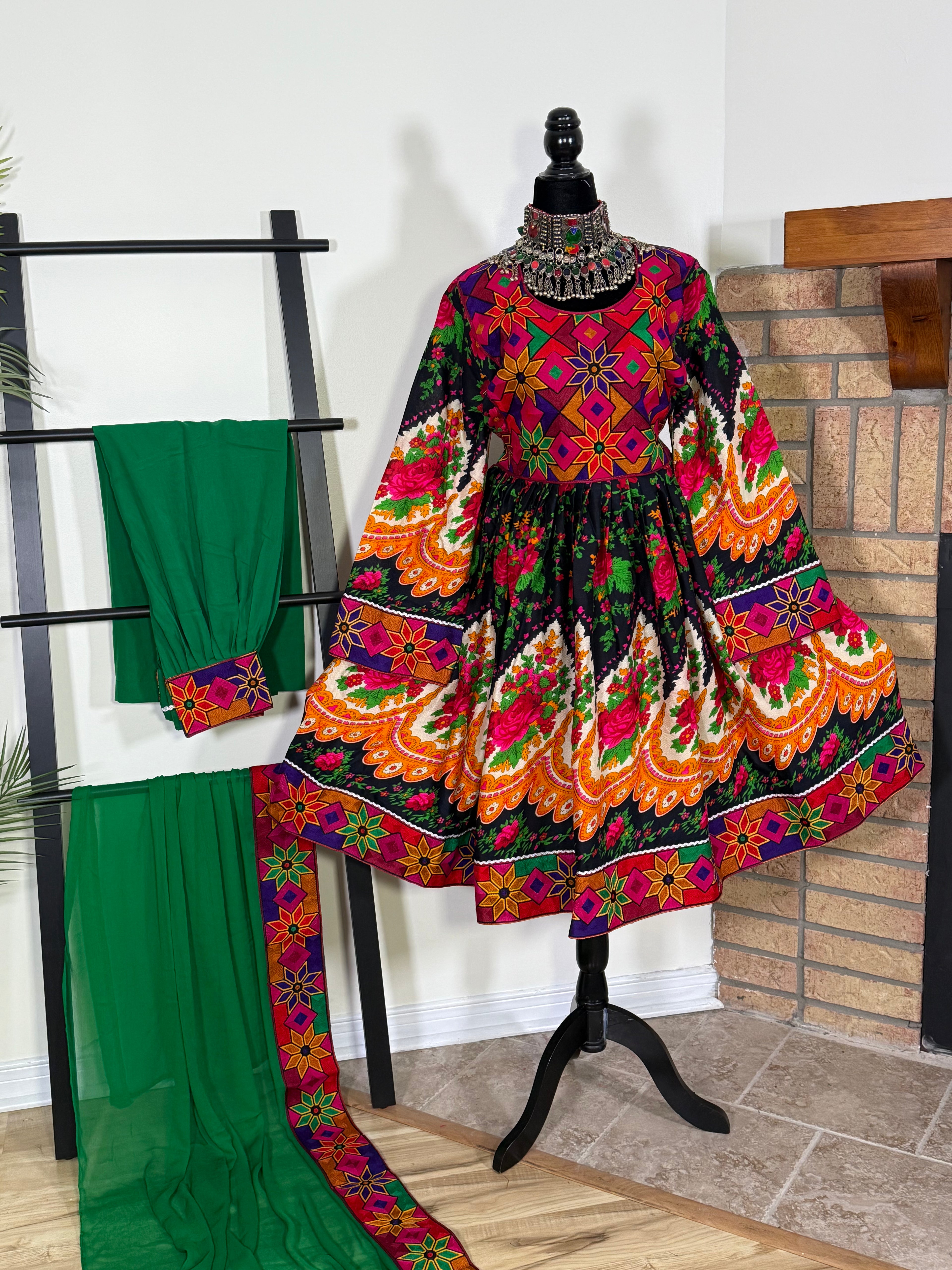 Wafaa Afghan Kuchi Dress 0570