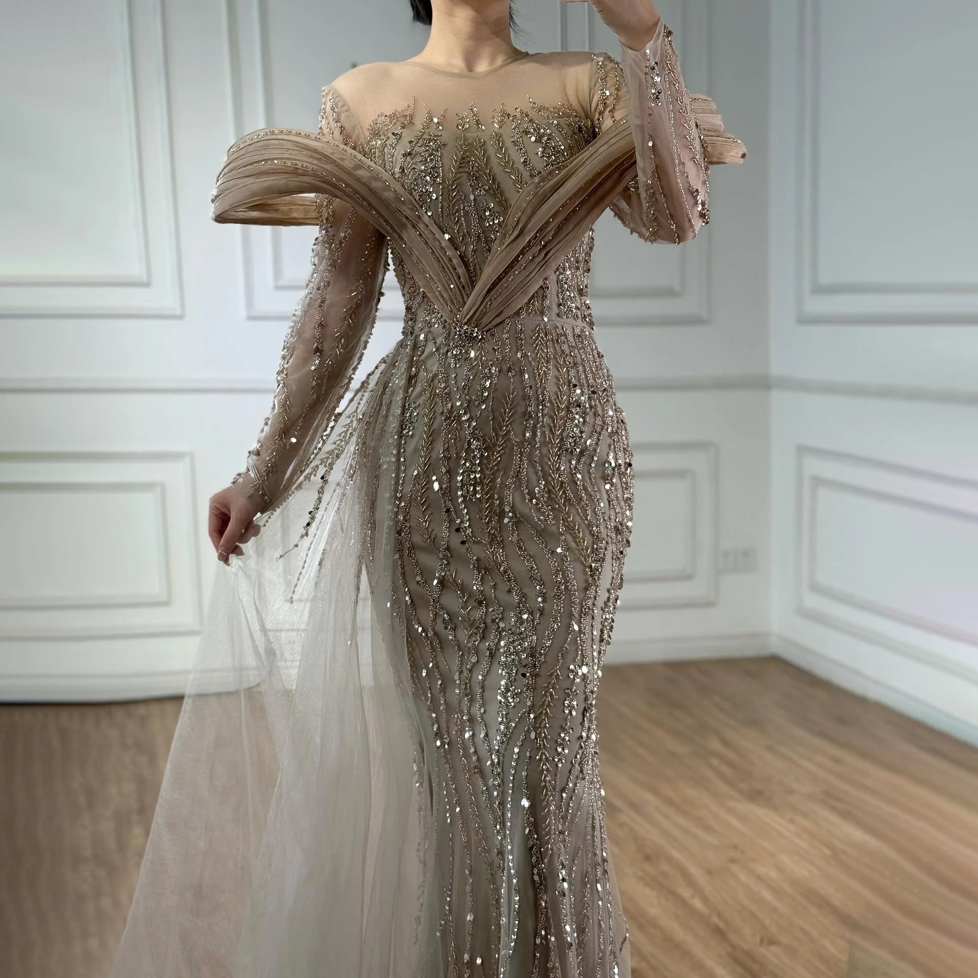 Pink Mermaid Evening Gown