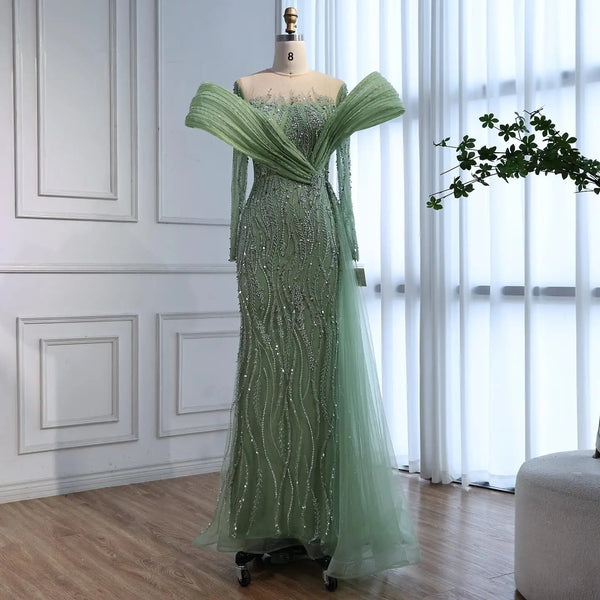 Serene Pink Mermaid Evening Gown