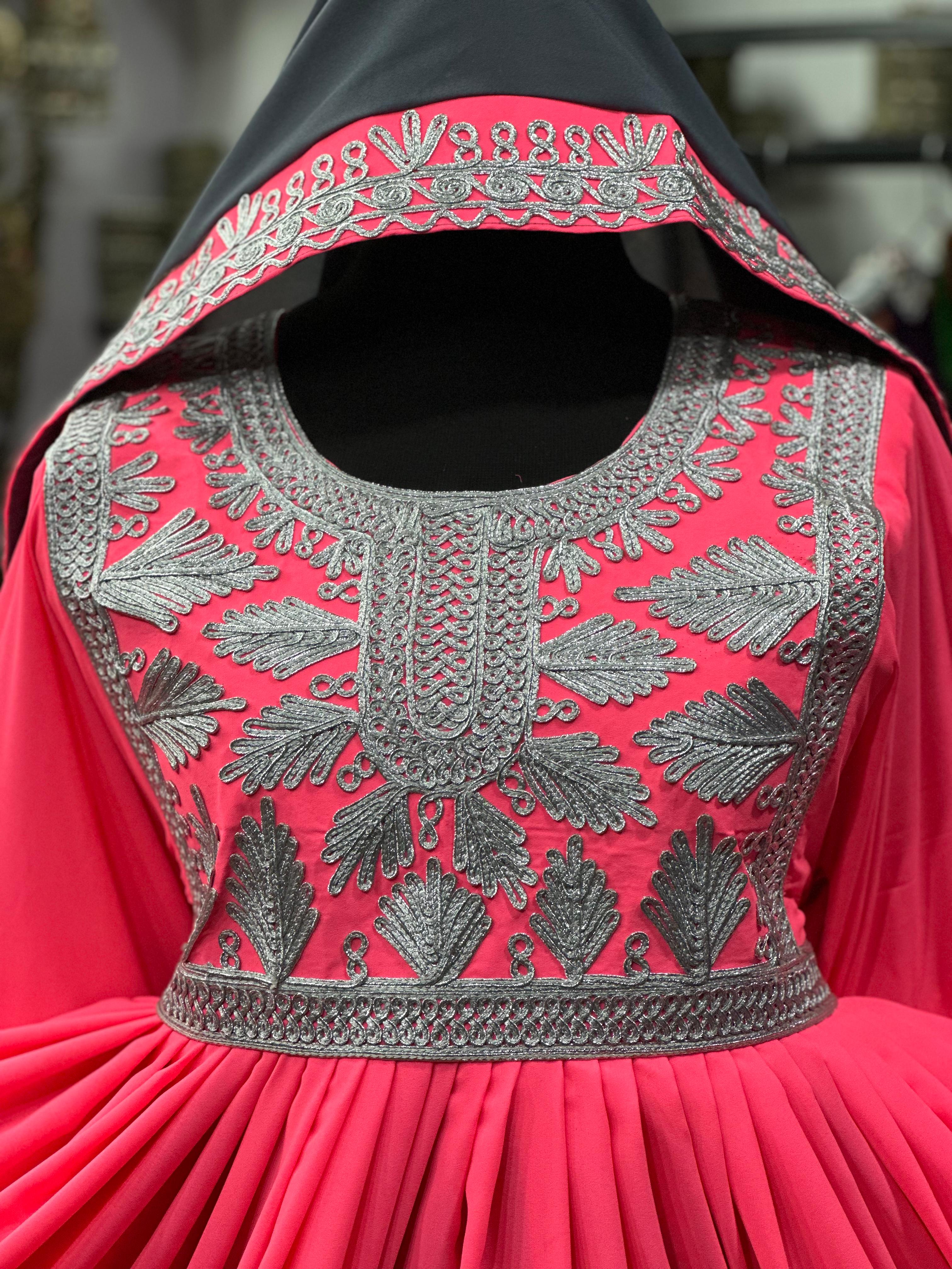 Pink/ Grey Afghan Kuchi Dress preordered only