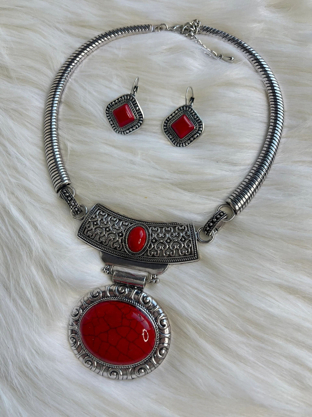 Afghan jewelry set, Afghan kuchi necklace set