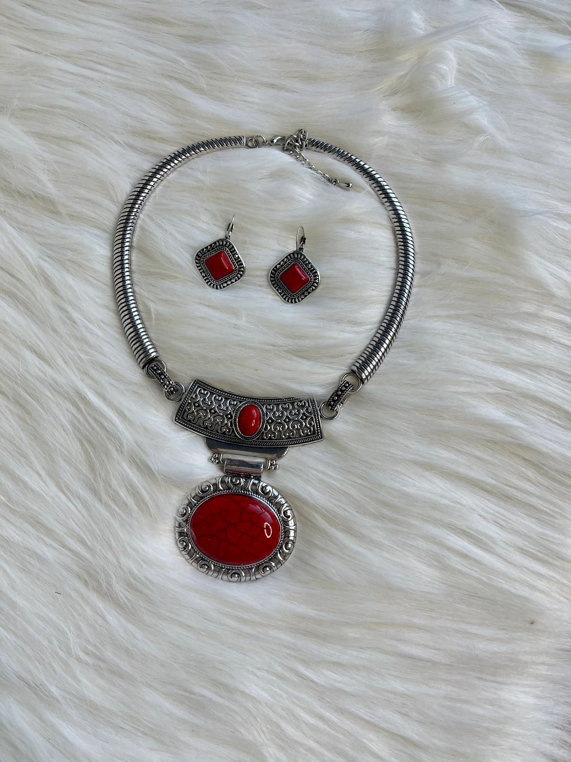 Afghan jewelry set, Afghan kuchi necklace set