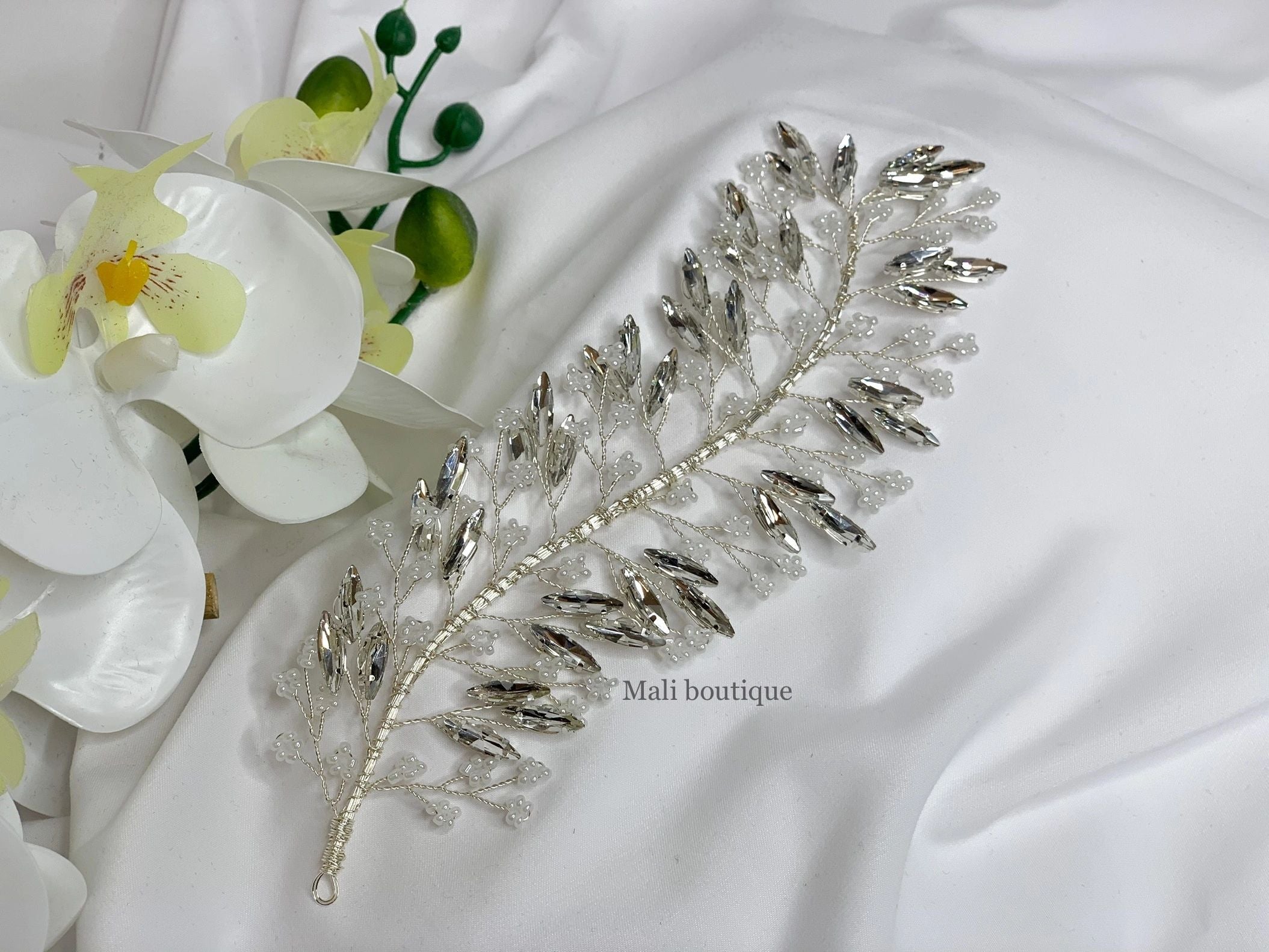 Pearl rhinestone headpiece
