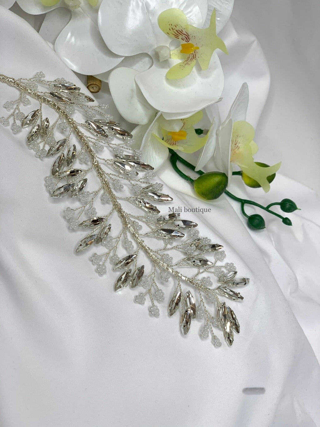 Pearl rhinestone headpiece