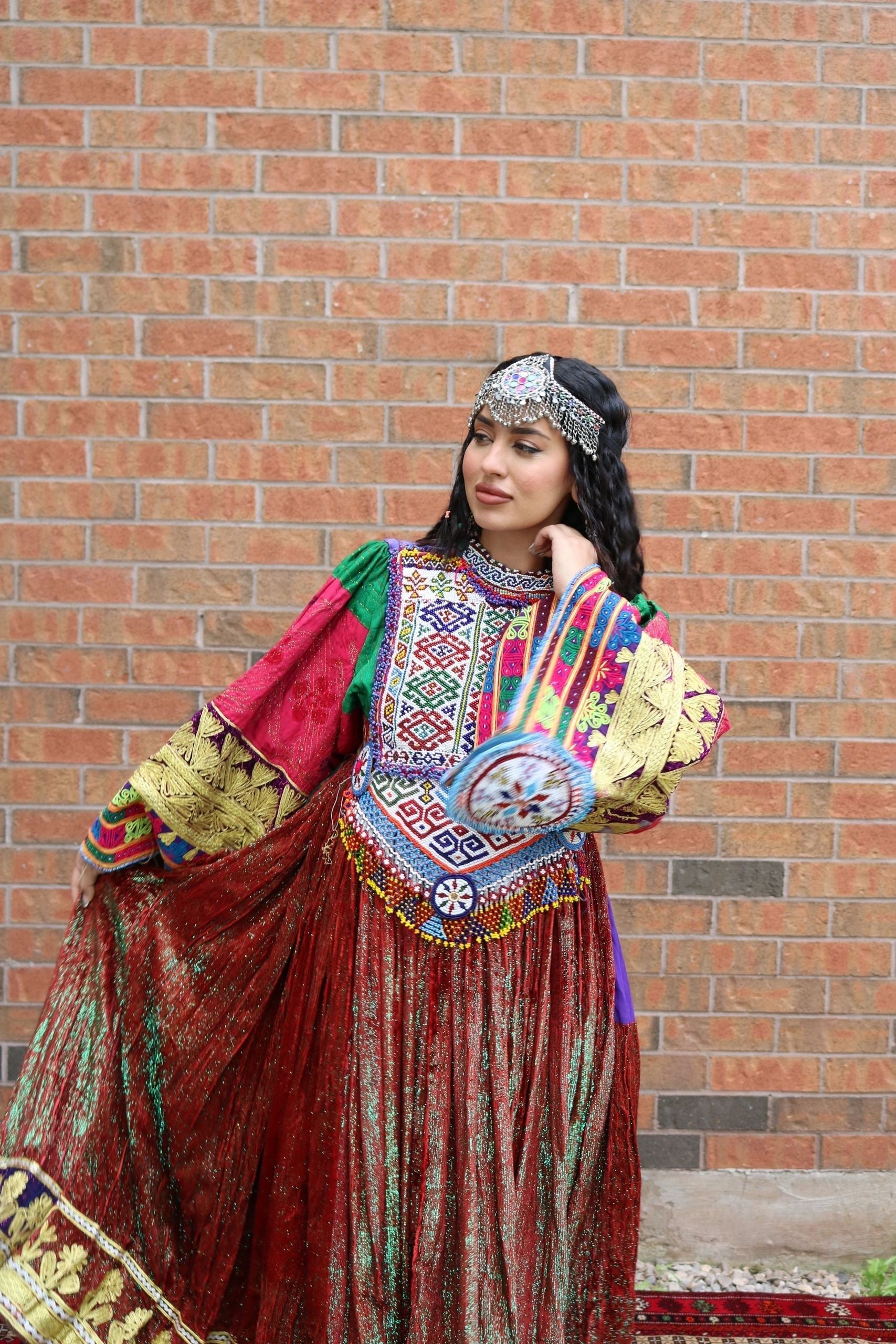 Rabea Afghan Vintage Kuchi Dress