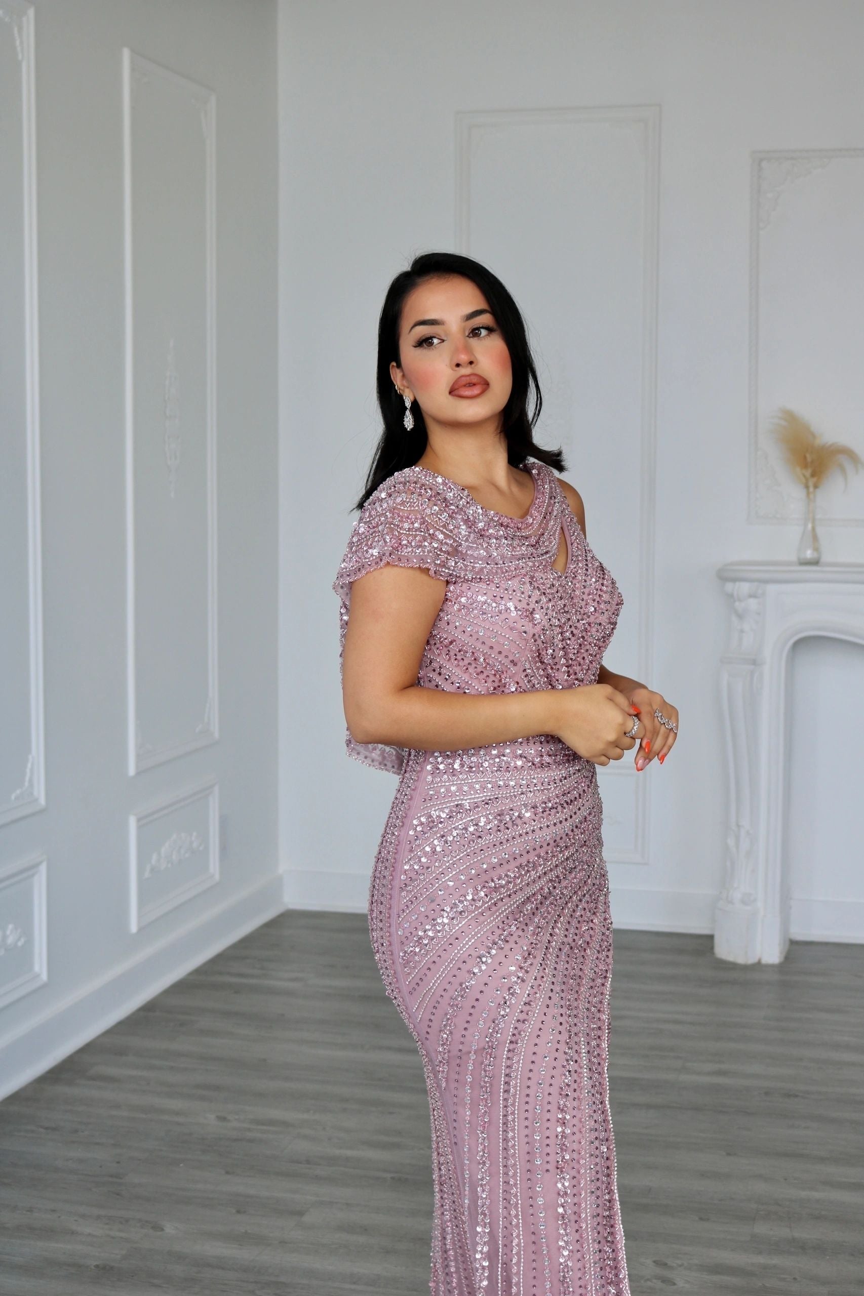 V Neck Mermaid Evening Party Dress