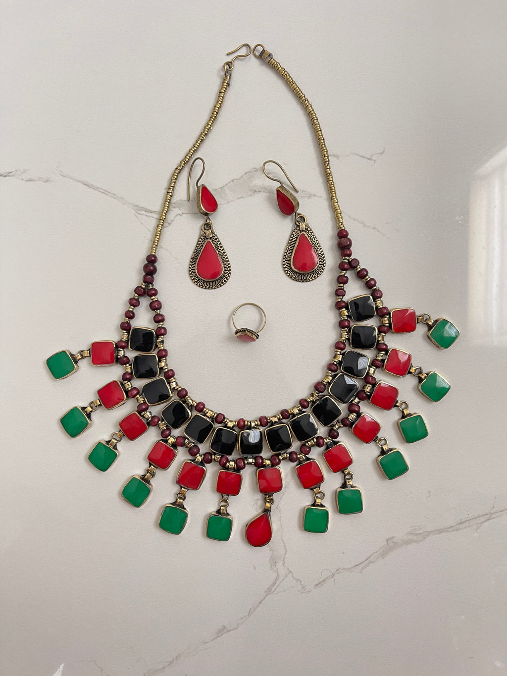 Afghan flag colours necklaces